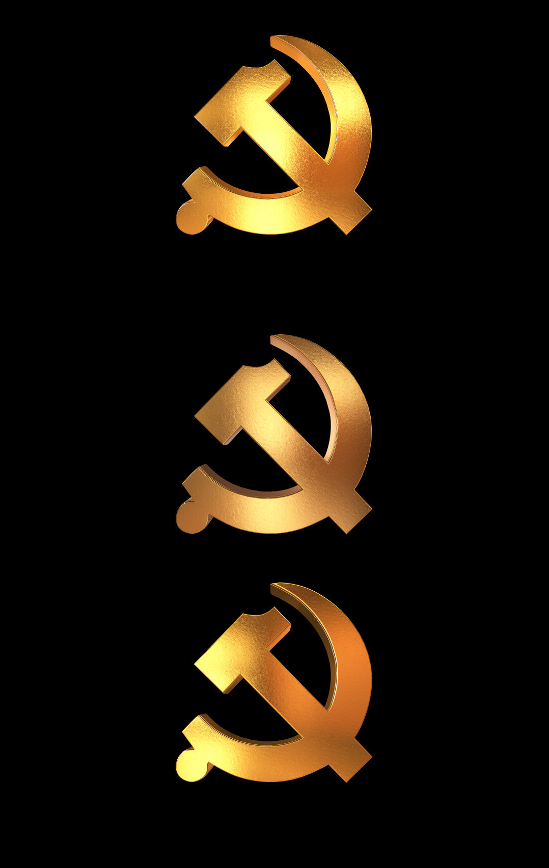 2款4k金色党徽光影特效动画(循环通道)