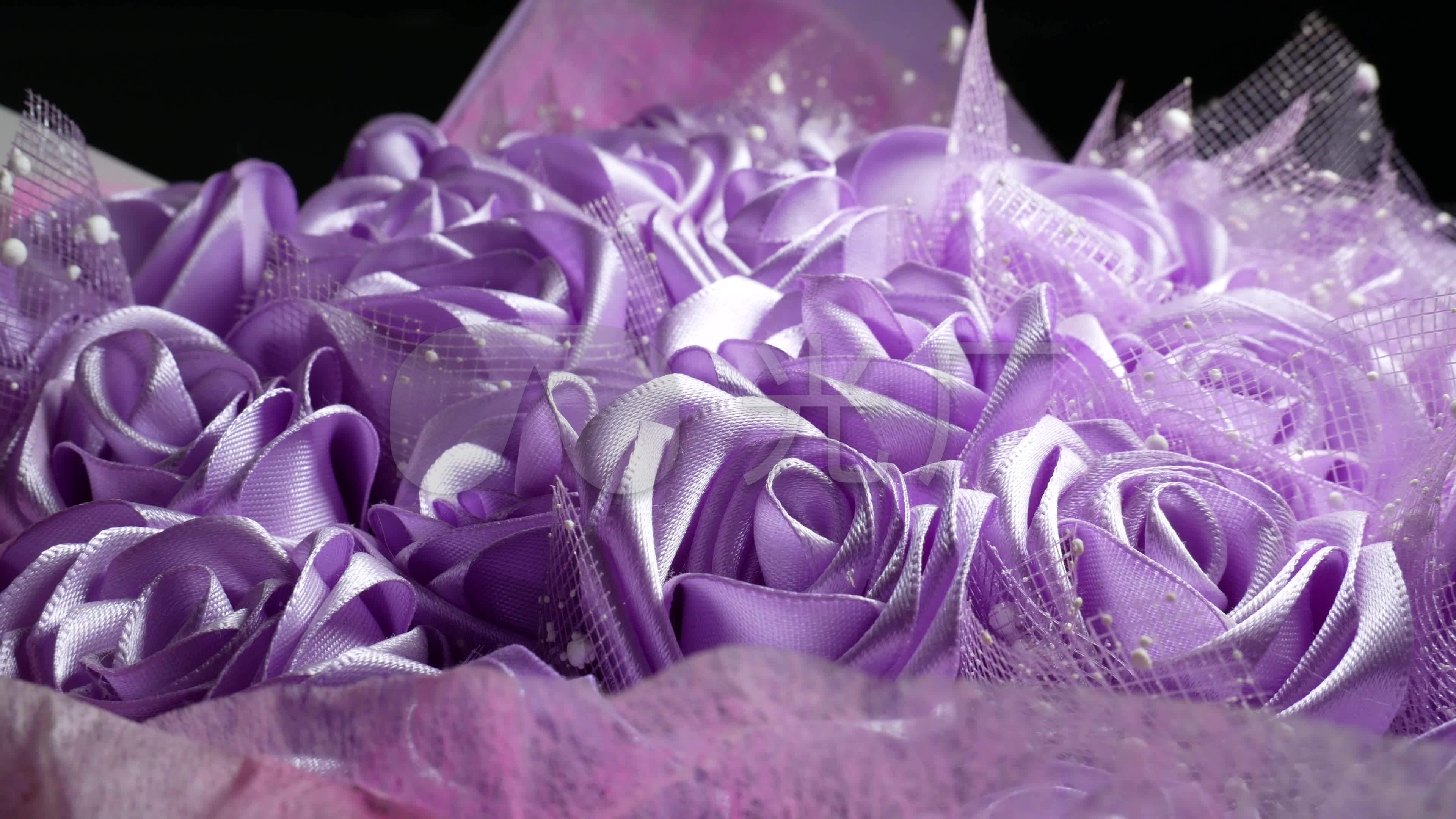 4k紫色玫瑰花旋转特写实拍视频素材2_3840x2160_高清
