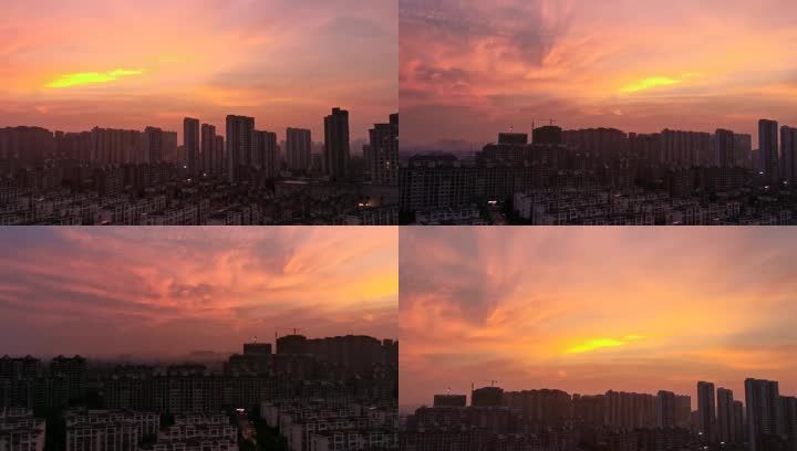 日不落 美景 夕阳西下 夕阳 残阳  太阳 阳光  彩色 晚霞 朝霞 城市