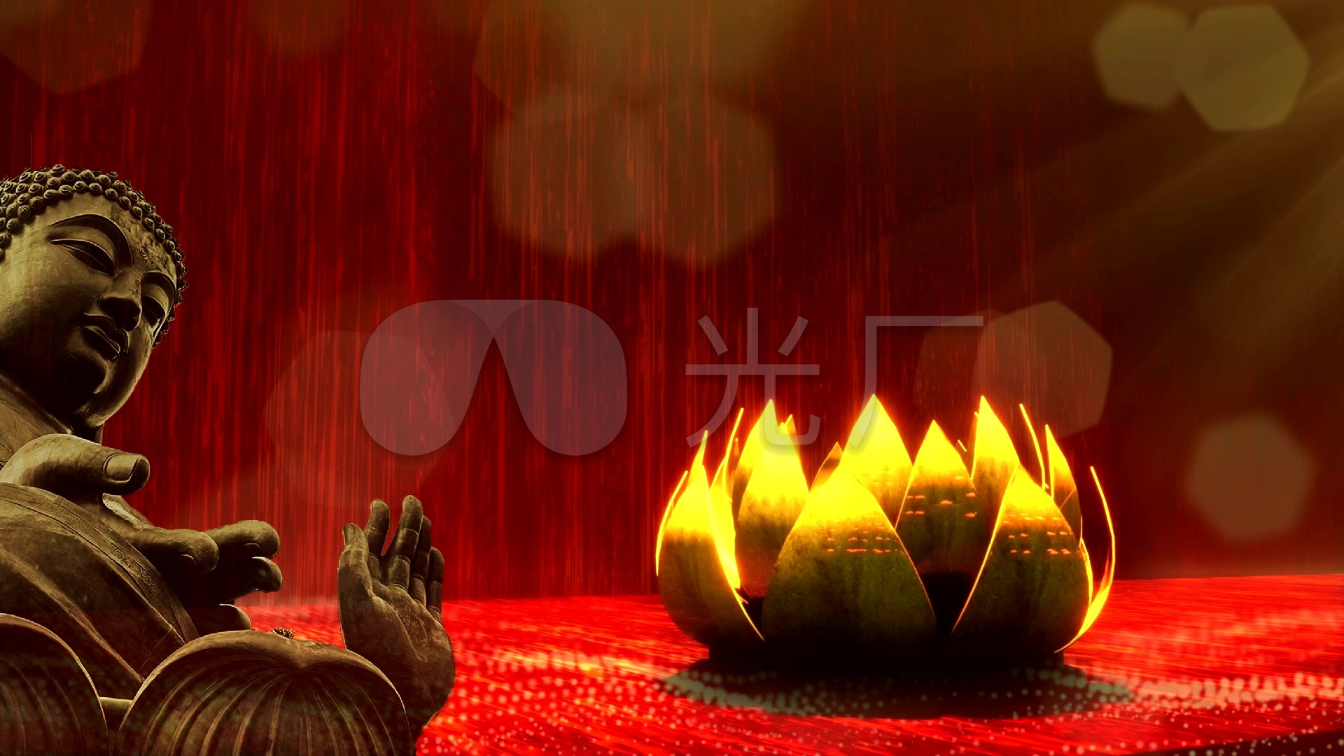 大气震撼如来佛祖大悲咒金光闪闪佛光普照