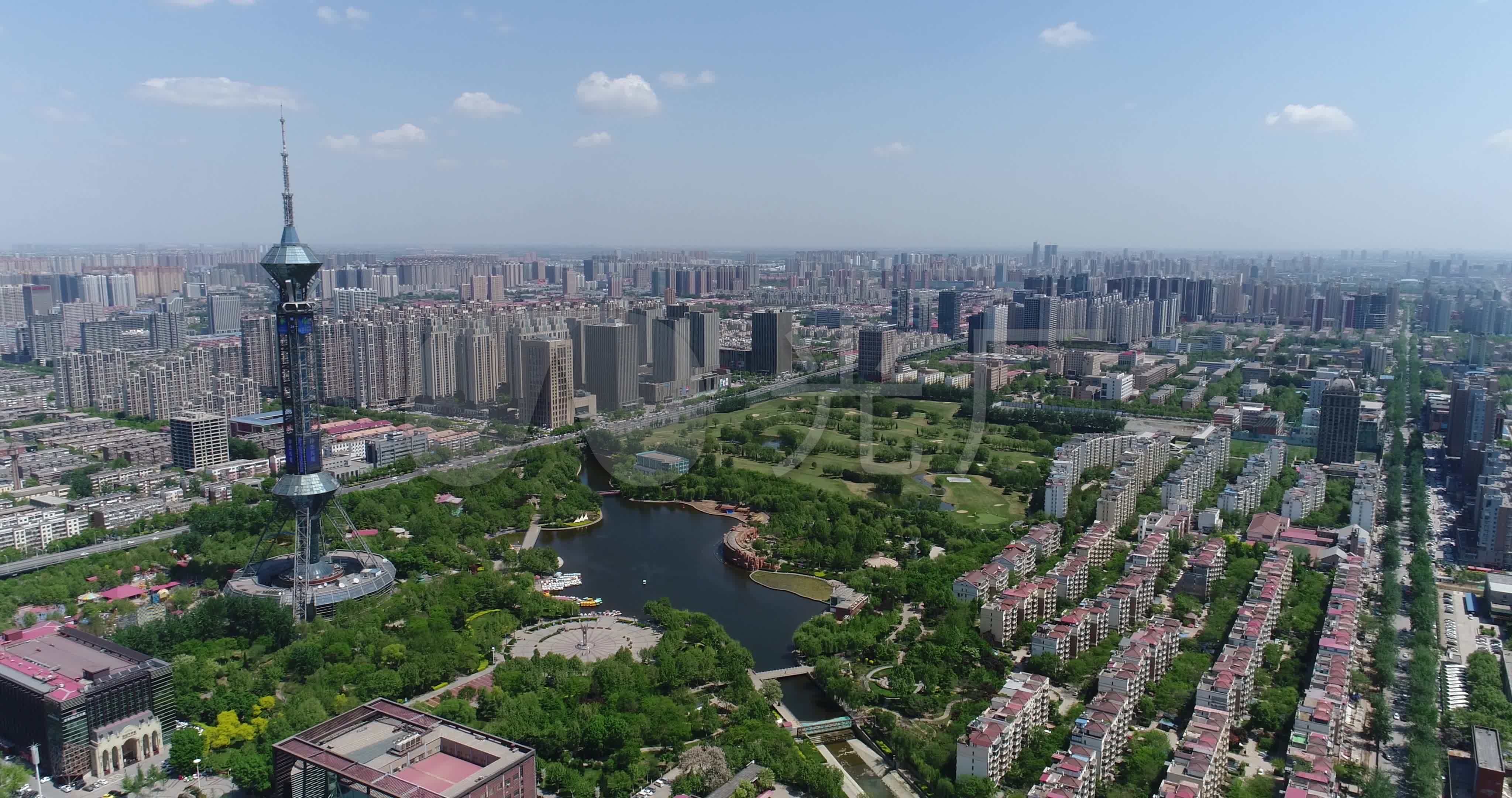 石家庄裕华区电视塔4k_4096x2160_高清视频素材下载