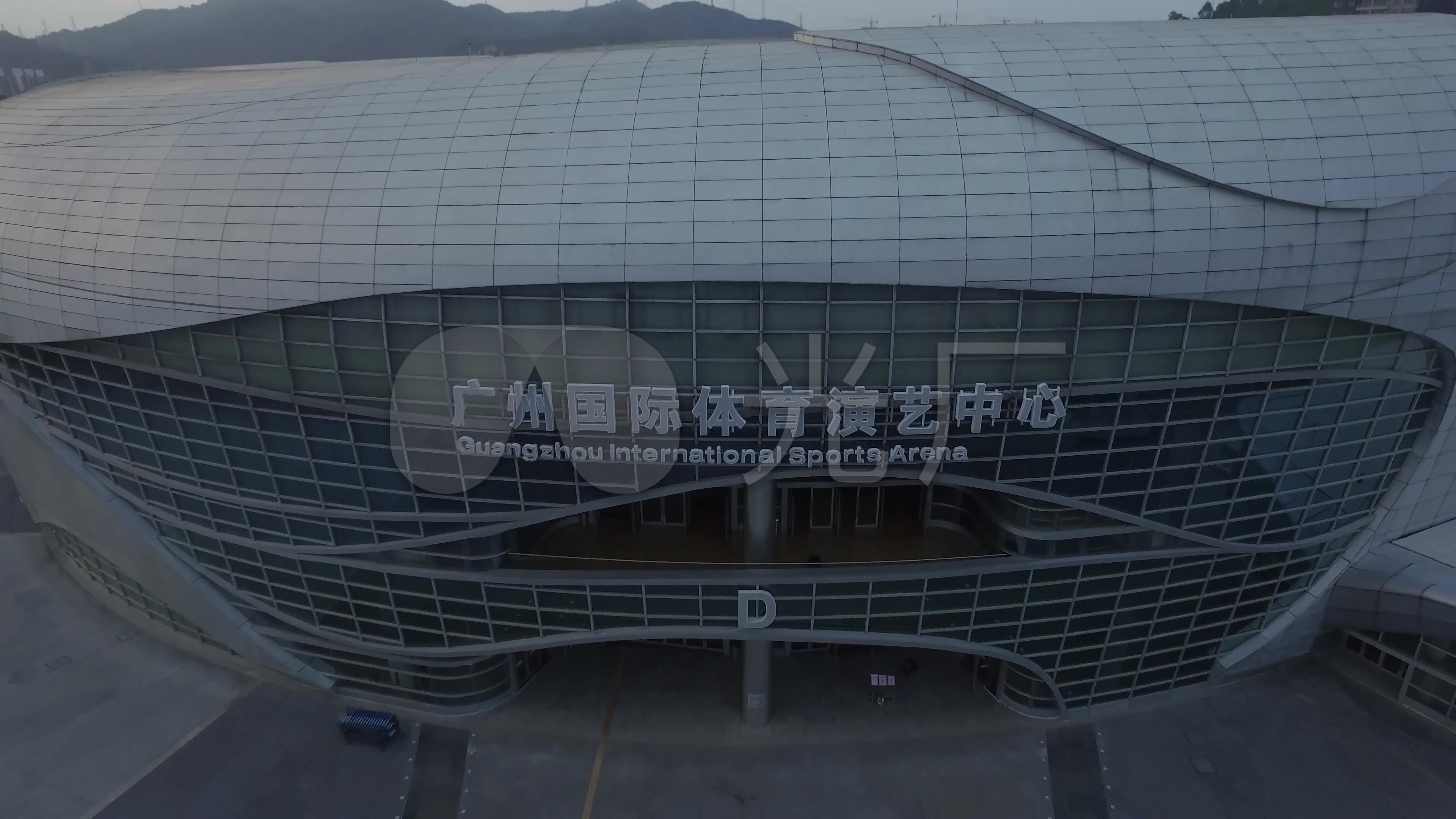 4k航拍广州国际体育演艺中心