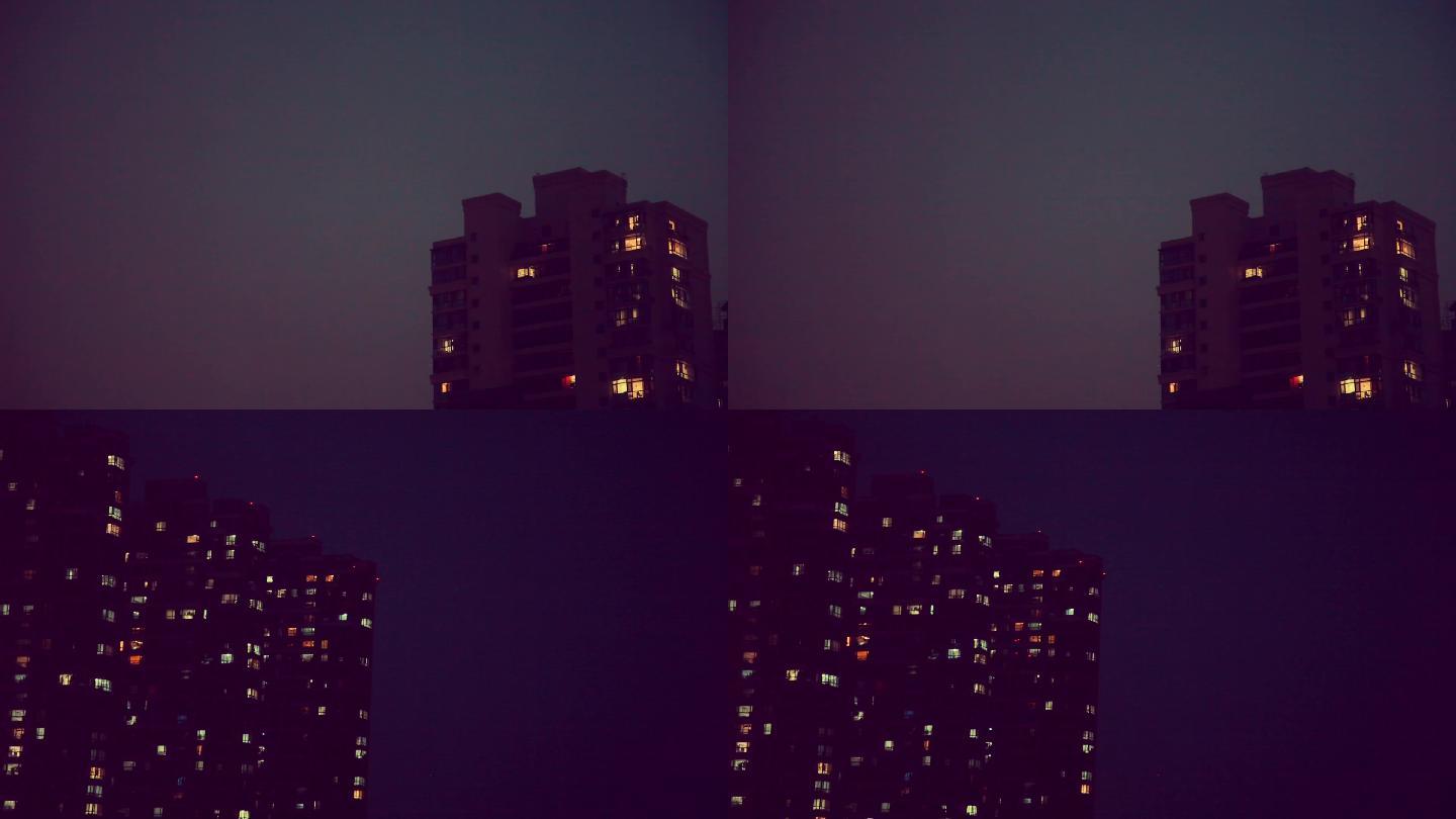 华灯初上,万家灯火,夜景,唯美万家灯火