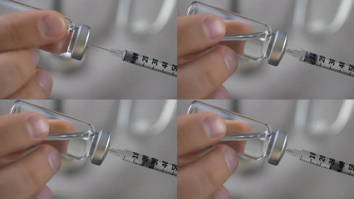 4k-医生配药注射器吸药水