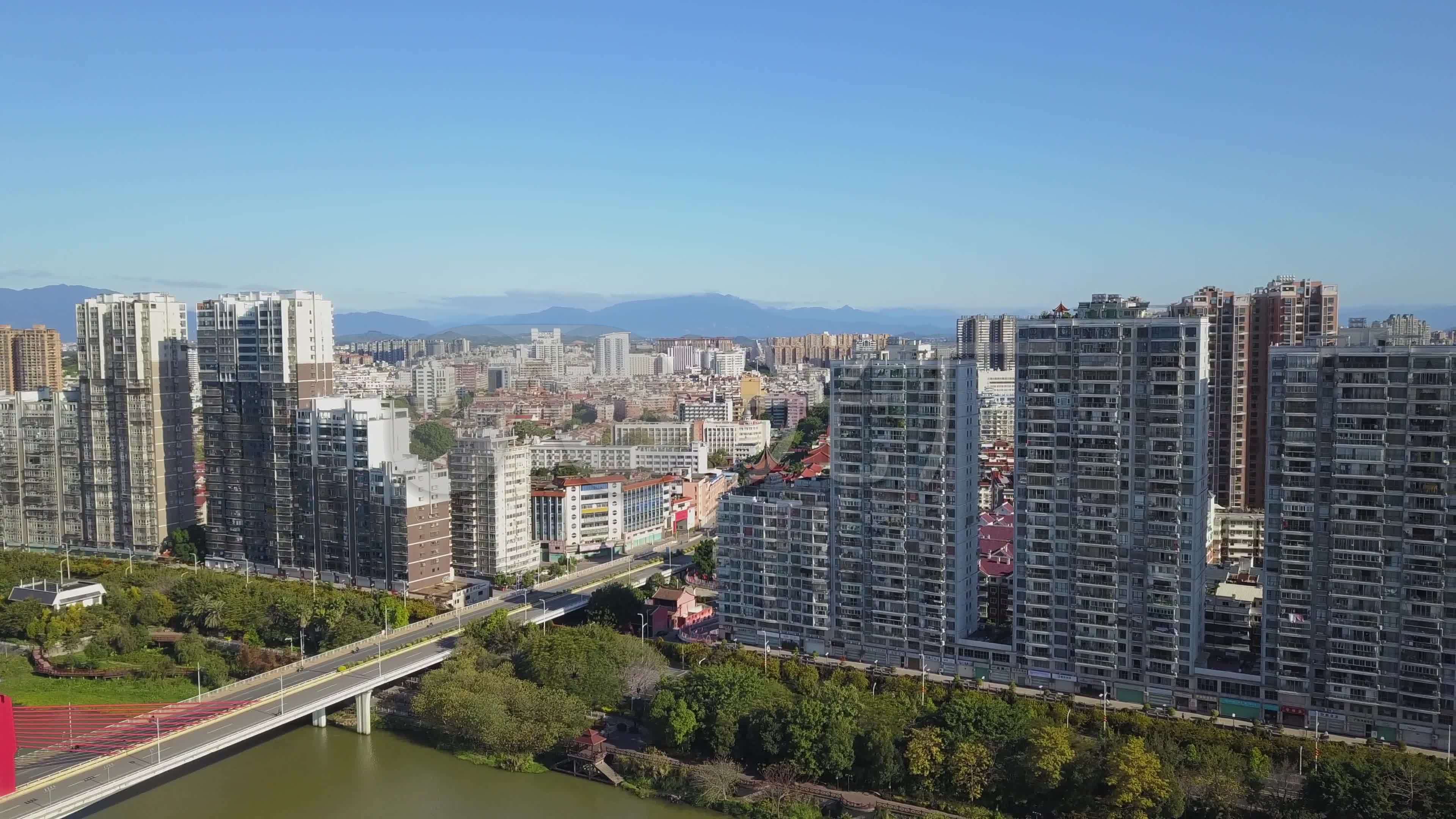 【4k】福建省漳州市芗城区航拍_3840x2160_高清视频