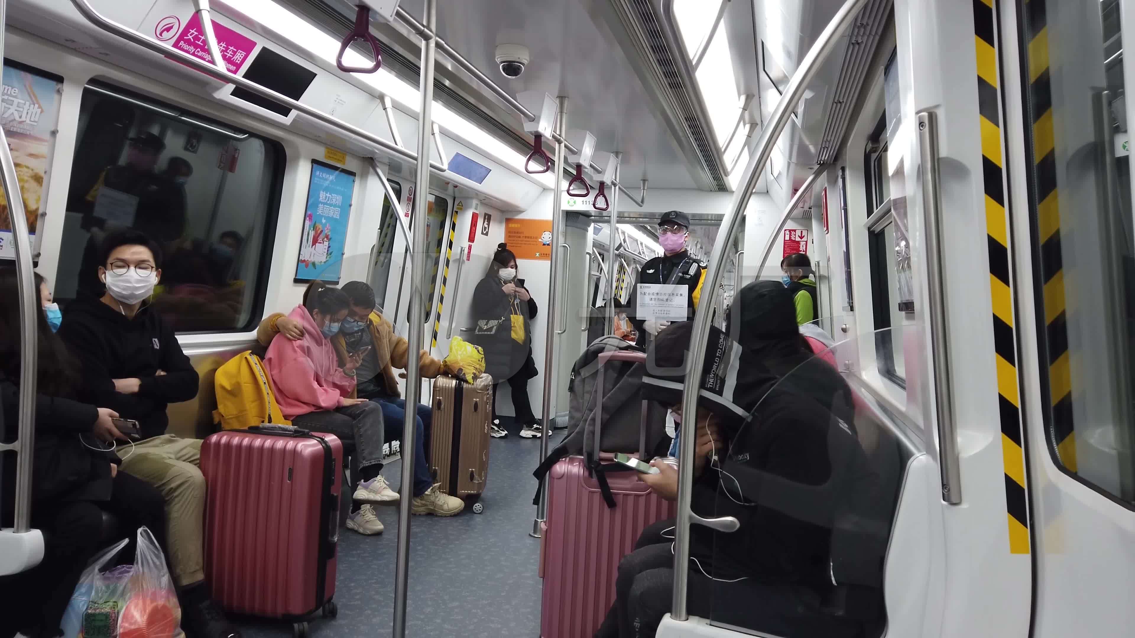 返程地铁上带口罩的人群_3840x2160_高清视频素材下载(编号:4338717)