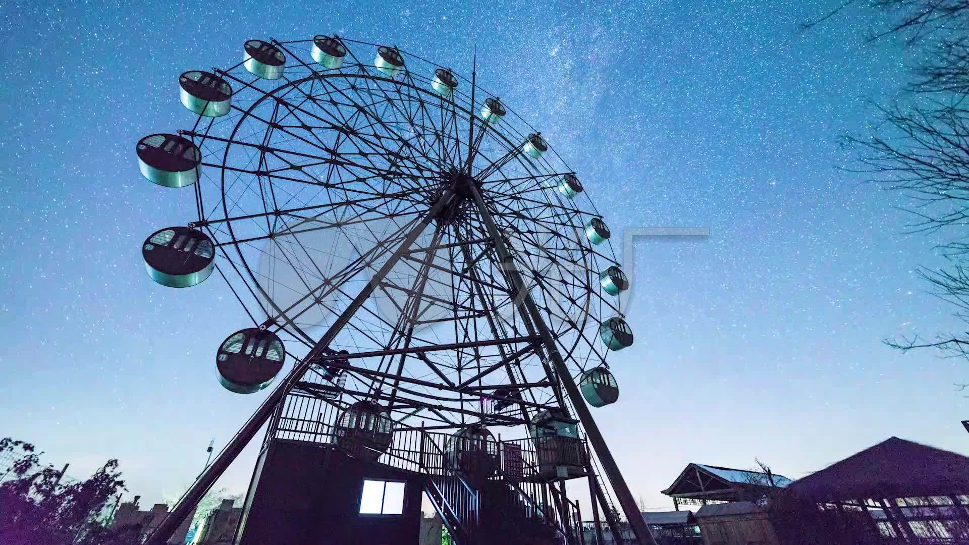 临沂天上王城摩天轮星空延时