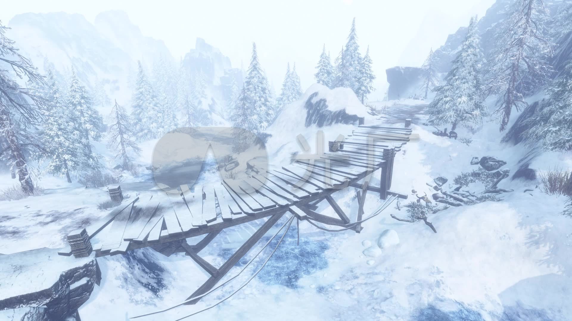 古风雪天动态背景