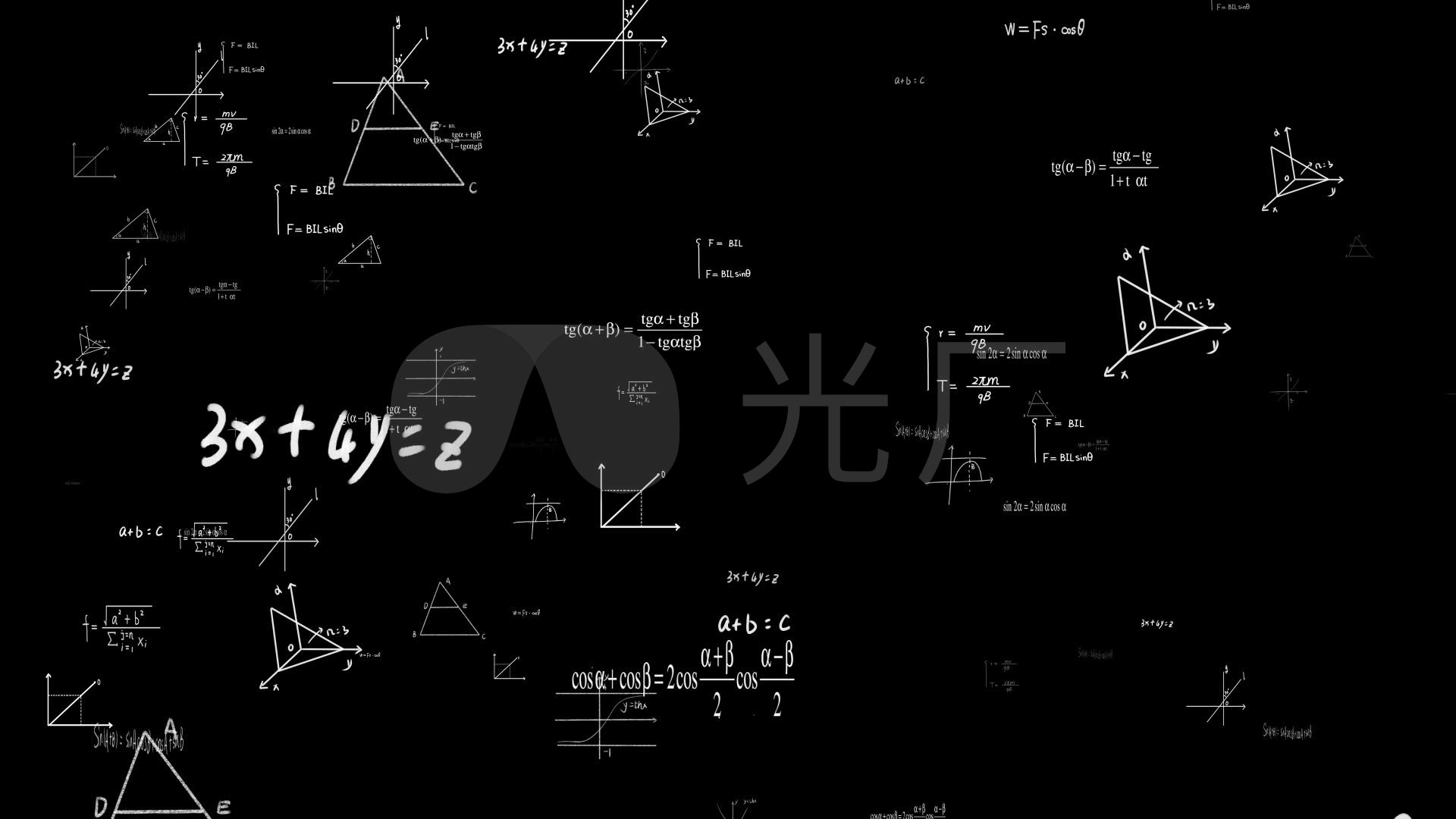 科学公式方程式数学公式_1920x1080_高清视频素材下载