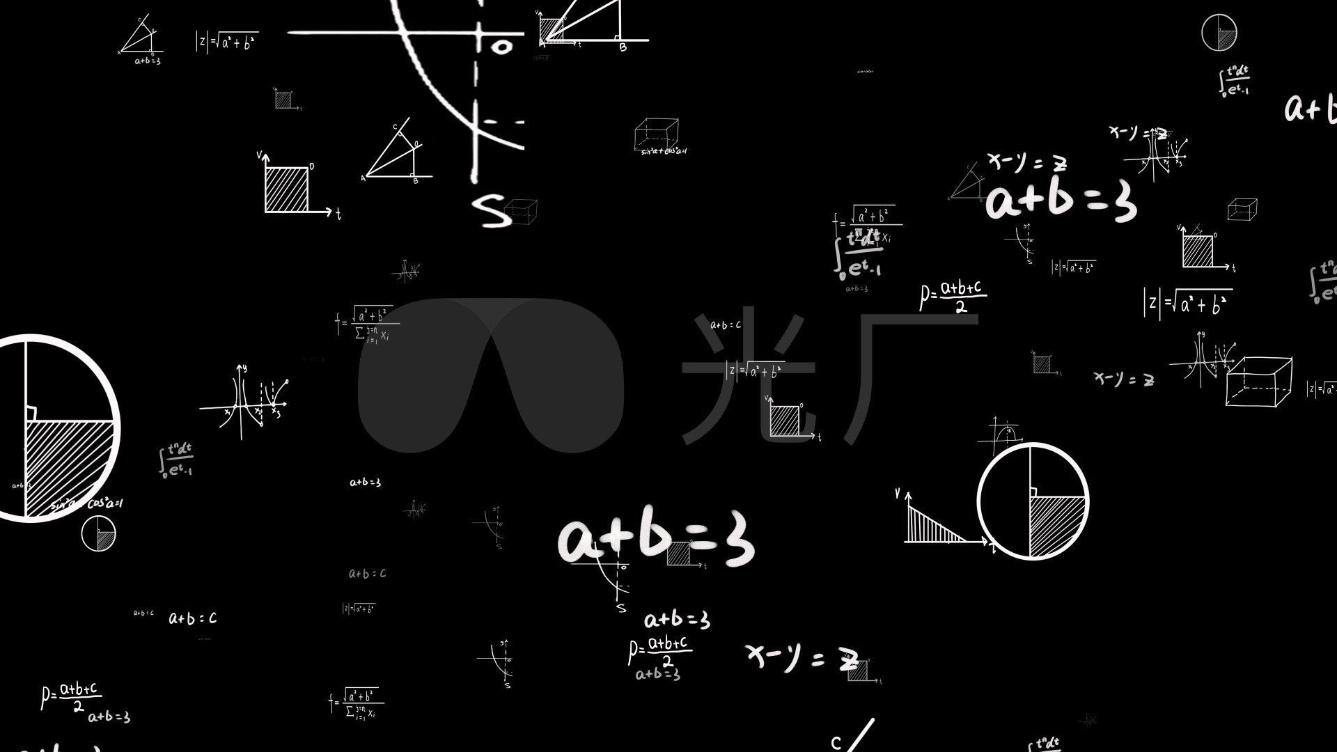 数学公式方程式数学公式冲屏_1920x1080_高清视频素材