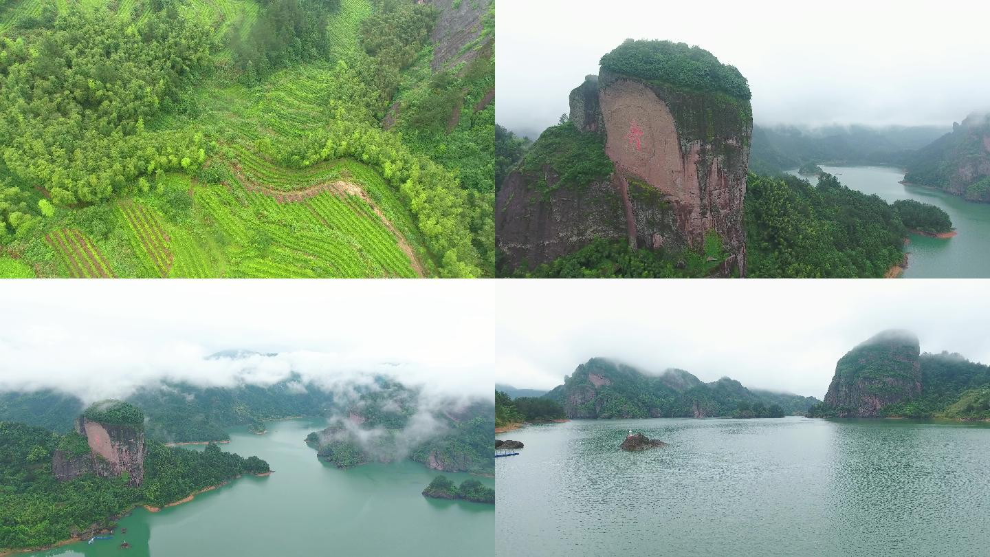江西上饶铜钹山鹊桥谷4k航拍