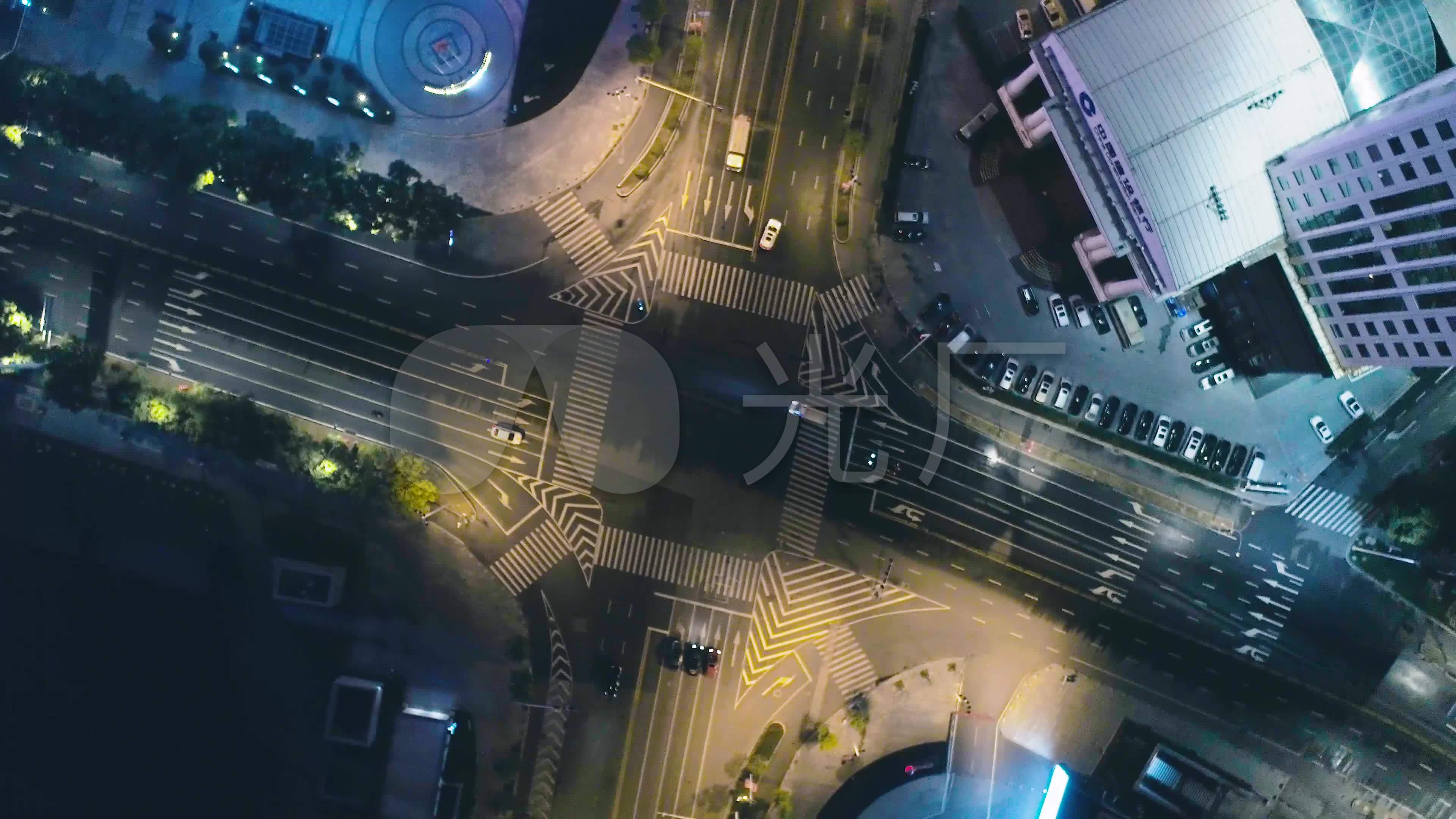 4k航拍武汉-疫情-空城-封城夜景_3840x2160_高清视频