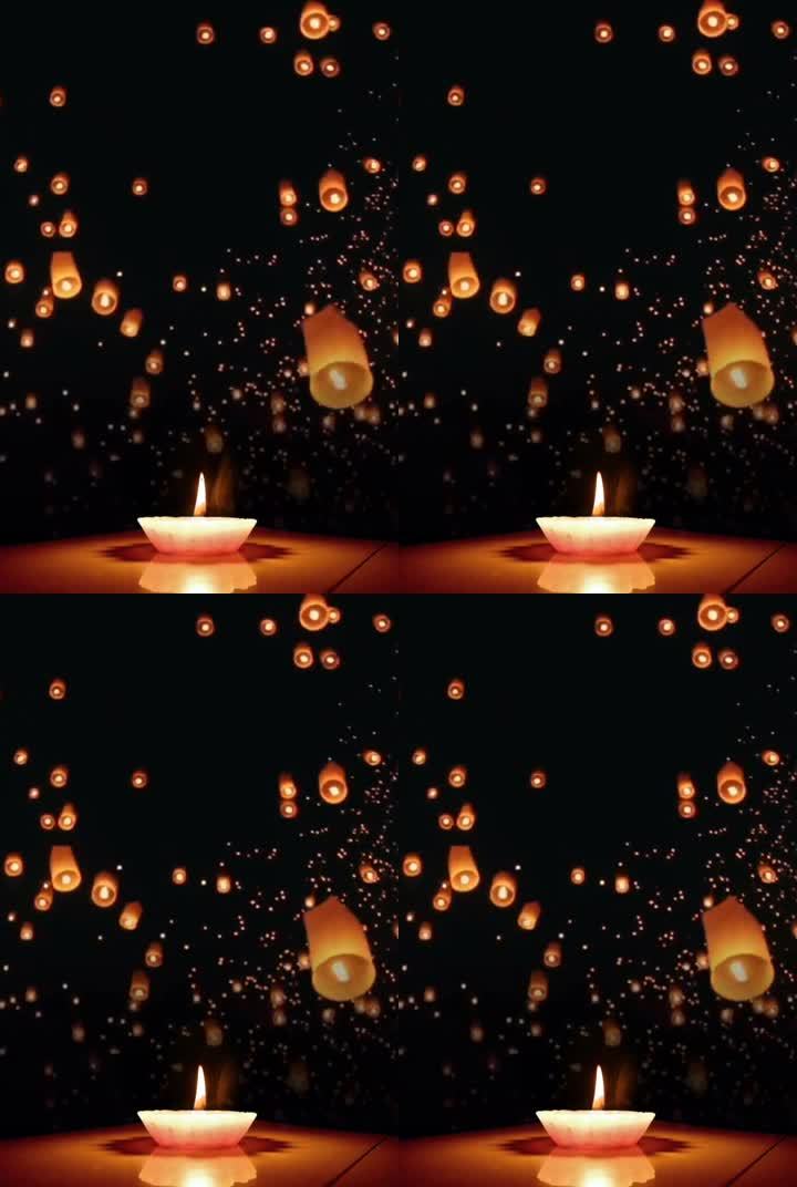 孔明灯蜡烛祈福