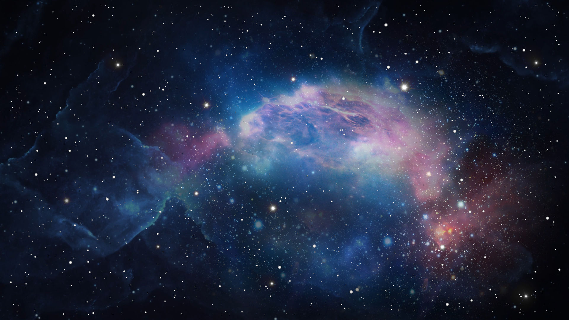 星空闪烁和唯美星云