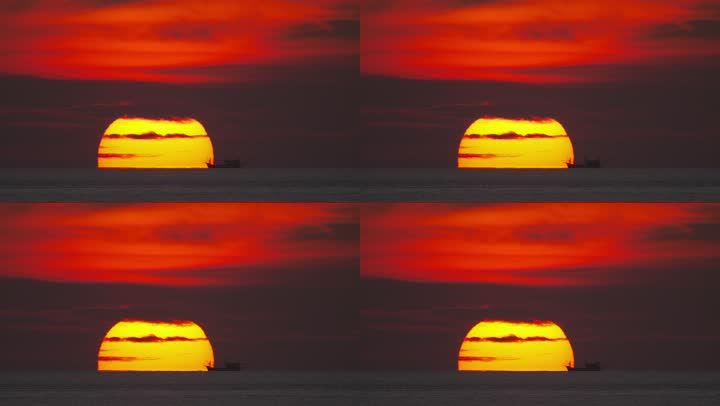 【4k】海边日落全过程实拍#03时段