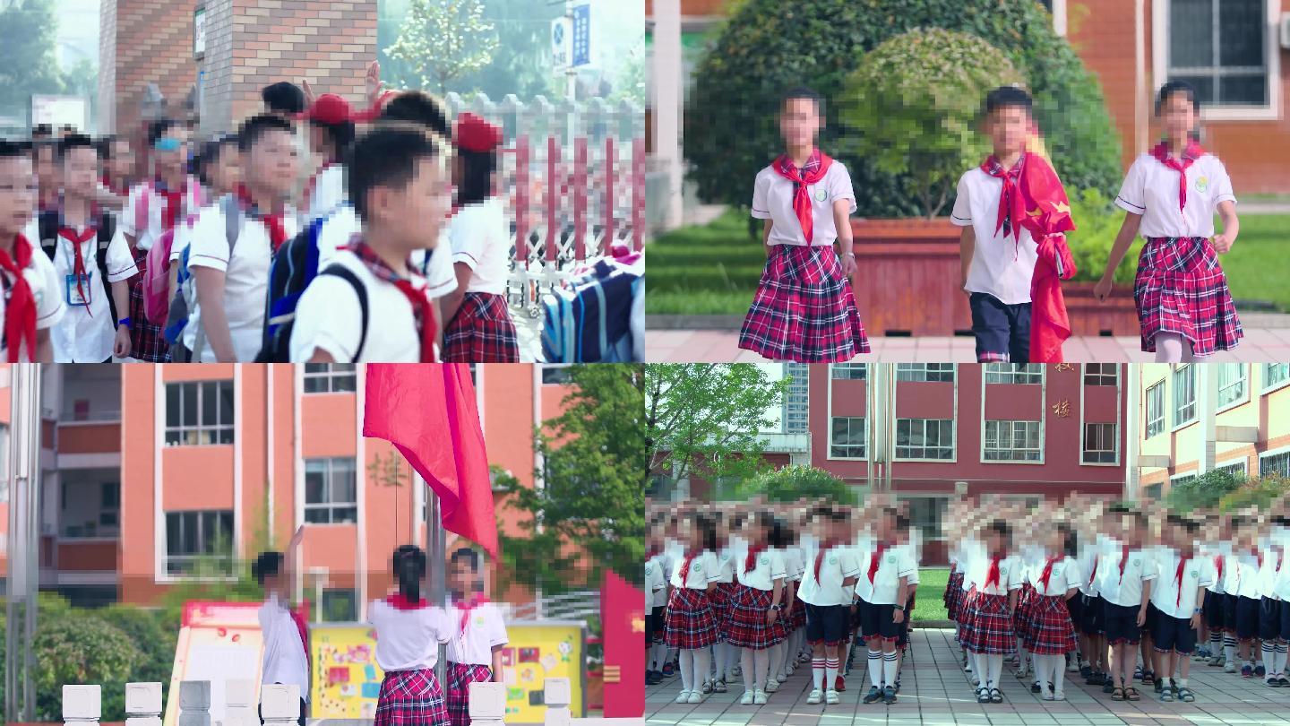 下一页 键盘左右键也可以翻页哟画质举报 学生小学生升国旗进校门