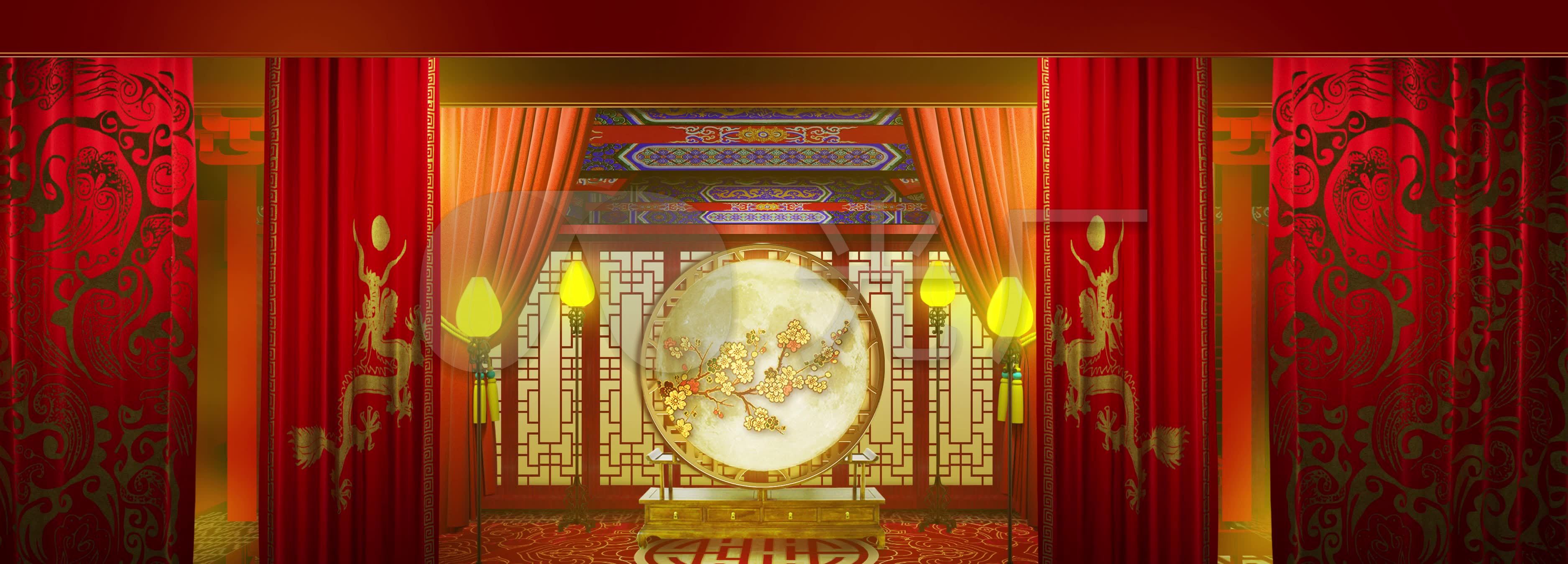 中式宫殿皇宫厅堂