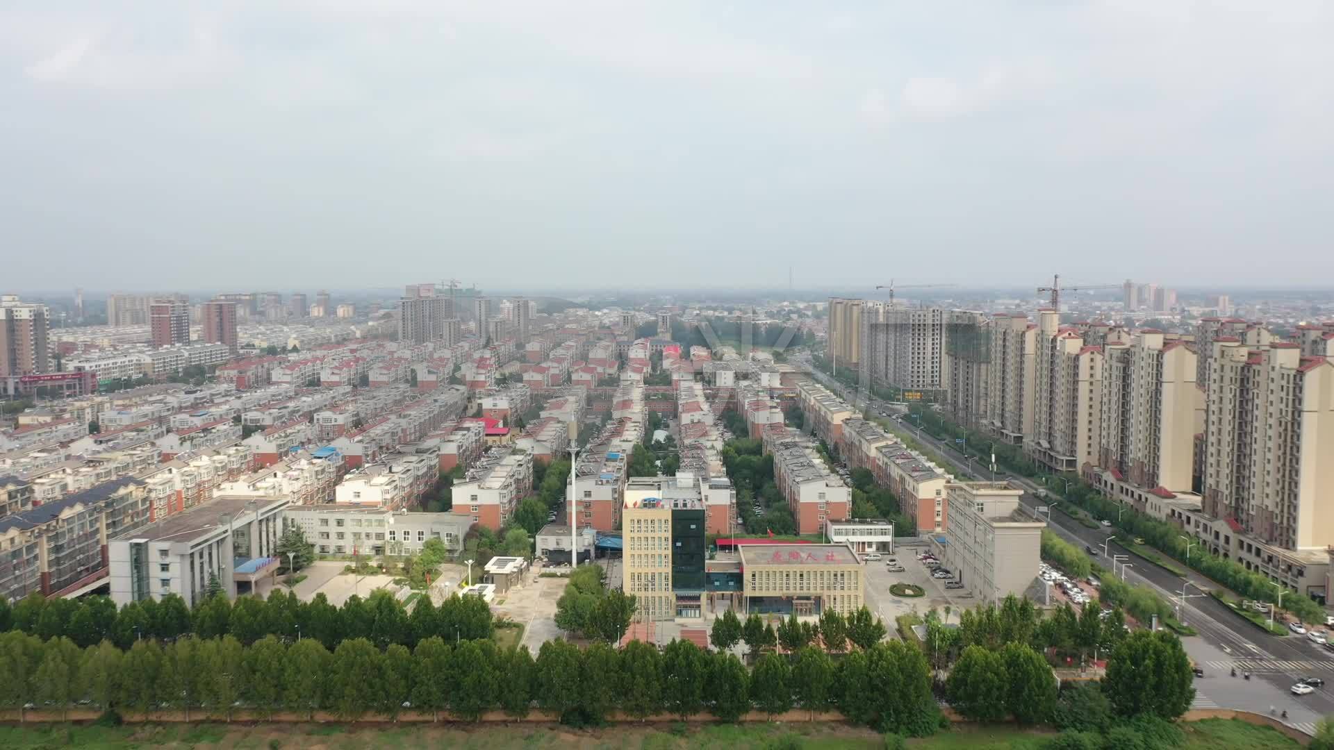 原阳县城市地标街景广场新城区_1920x1080_高清视频