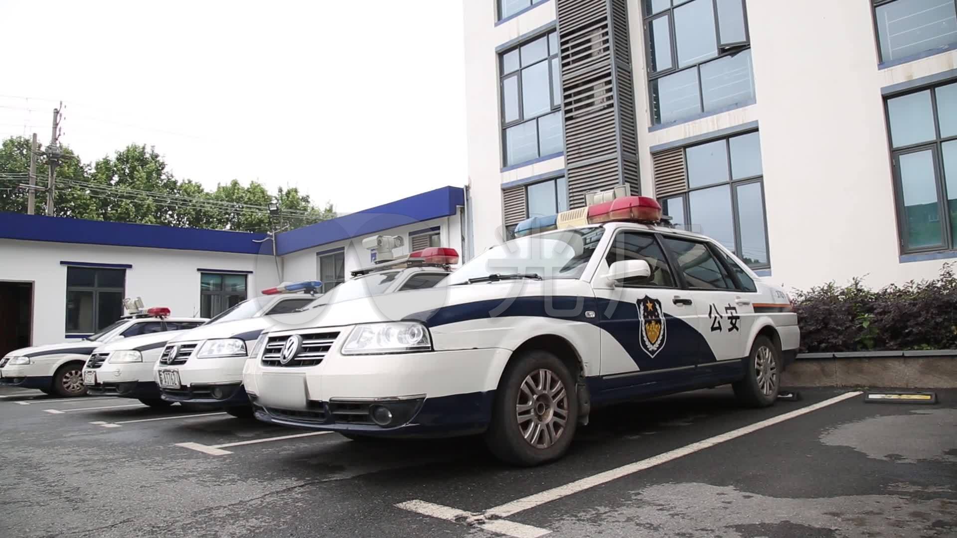 警车警车出动警车停放公安干警巡逻车_1920x1080_高清