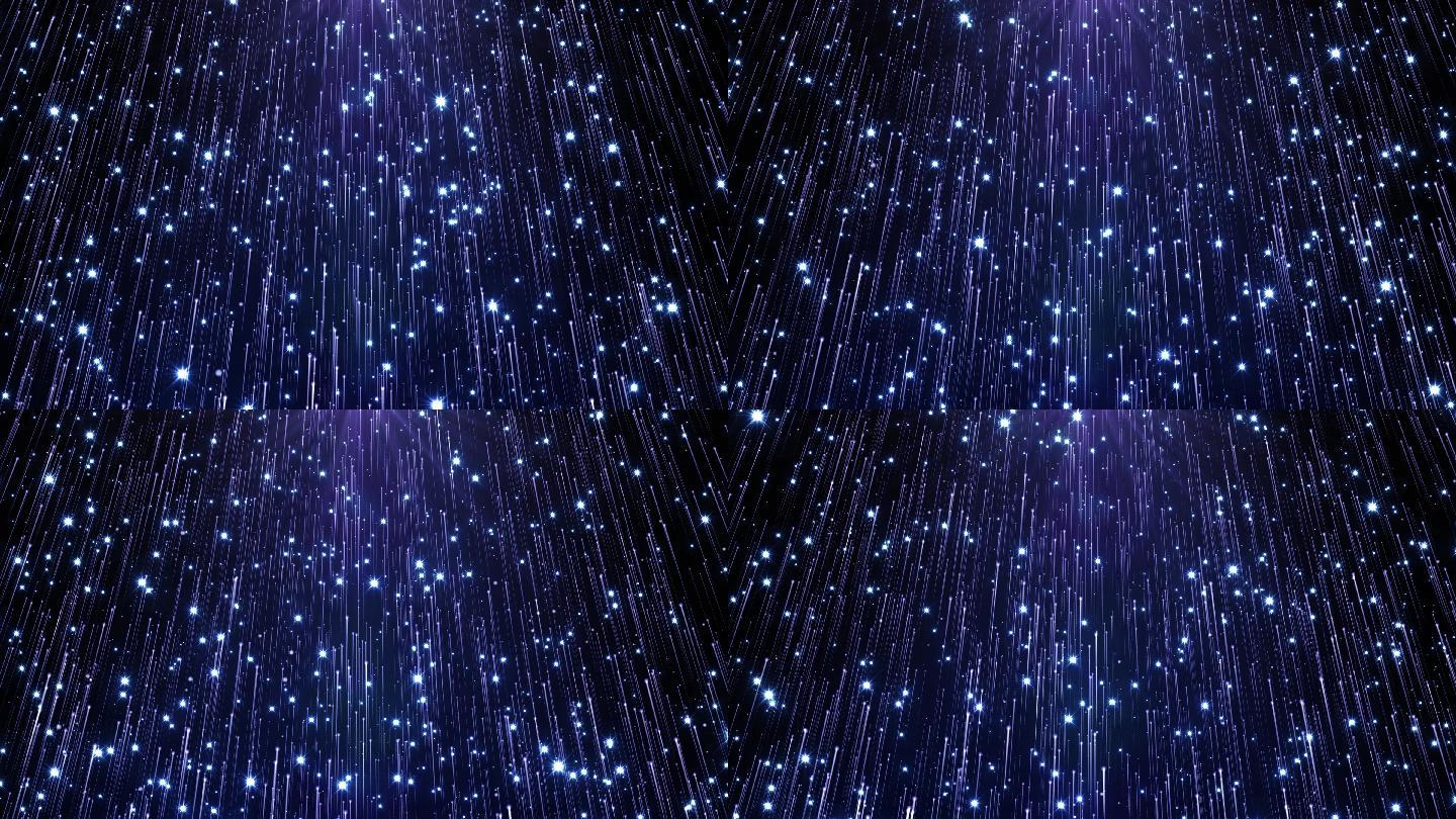 梦想蓝色星空流星梦想演出粒子光线流星星光闪烁蓝色星光粒子梦幻星星