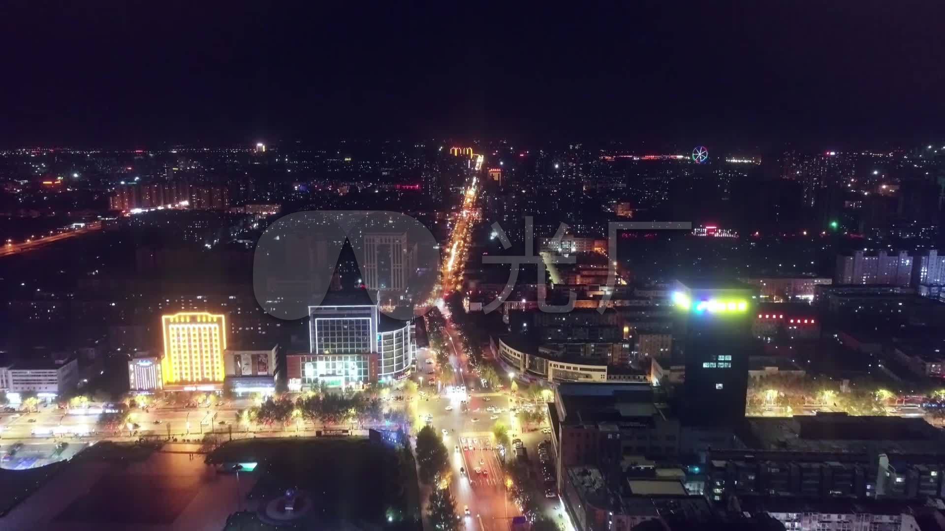 邢台夜景航拍城市夜景航拍夜景_1920x1080_高清视频