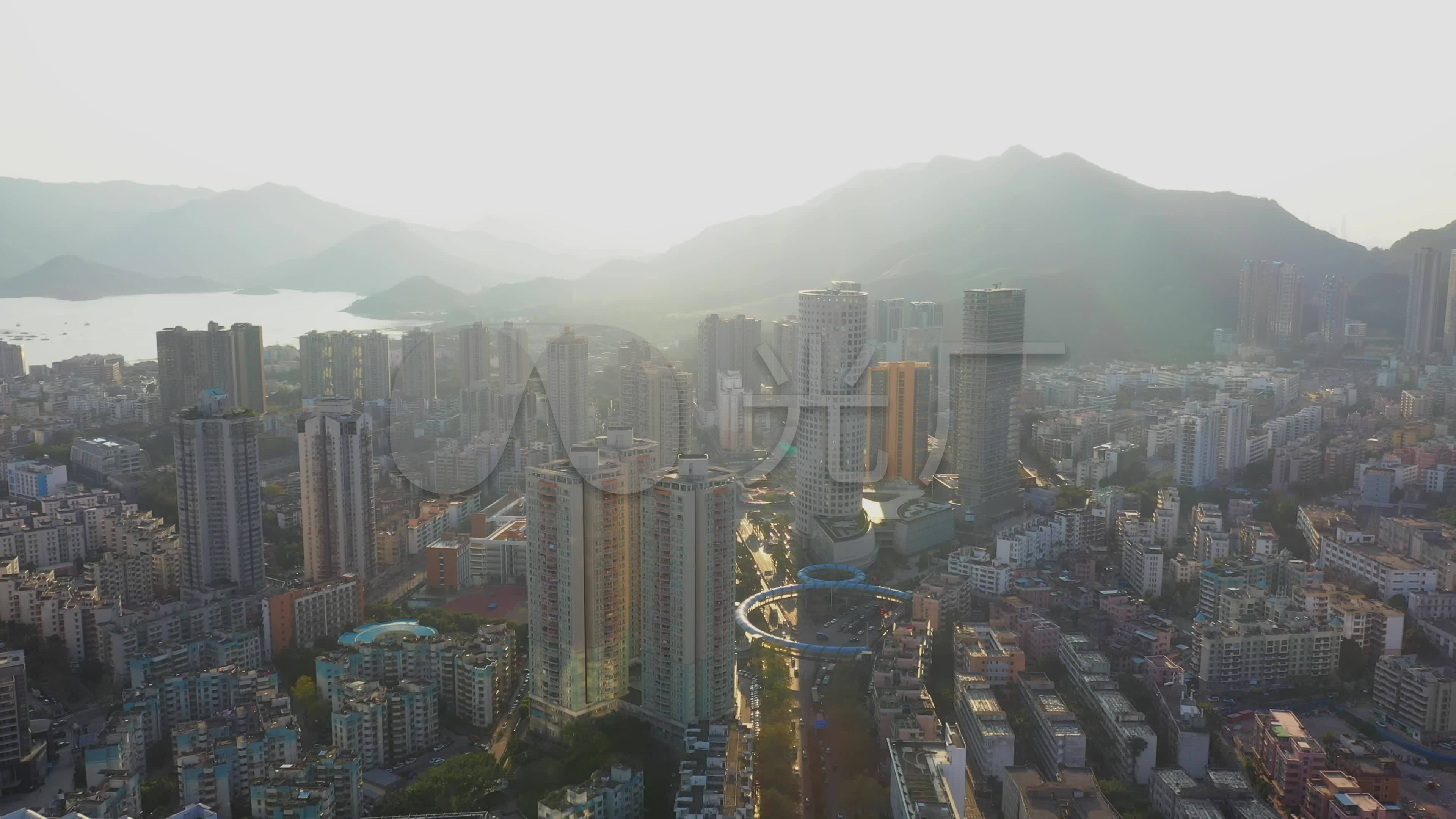 深圳盐田中心区航拍全景