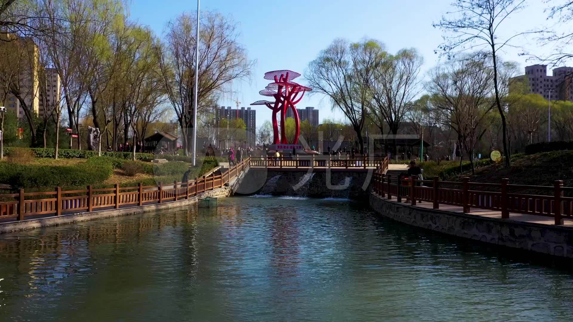 山西省晋中介休市汾秀公园和同文学院_1920x1080_高清视频素材下载