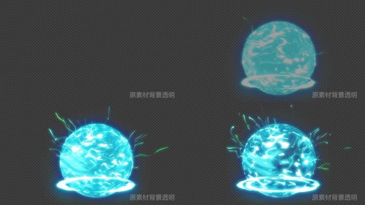 水系防护罩消散(带透明背景)_视频素材包下载(编号