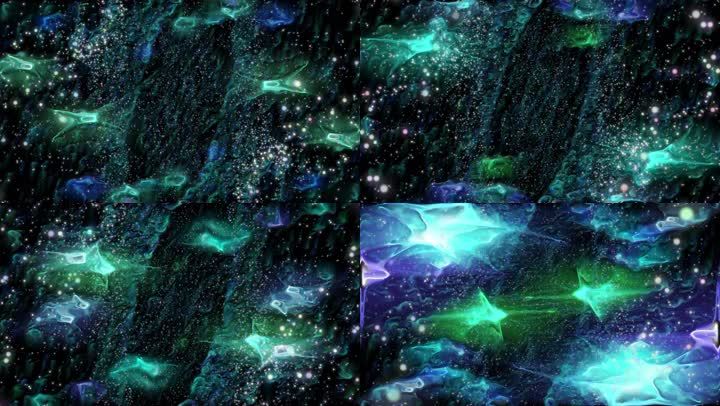 4k梦幻霓虹荧光粒子舞台背景