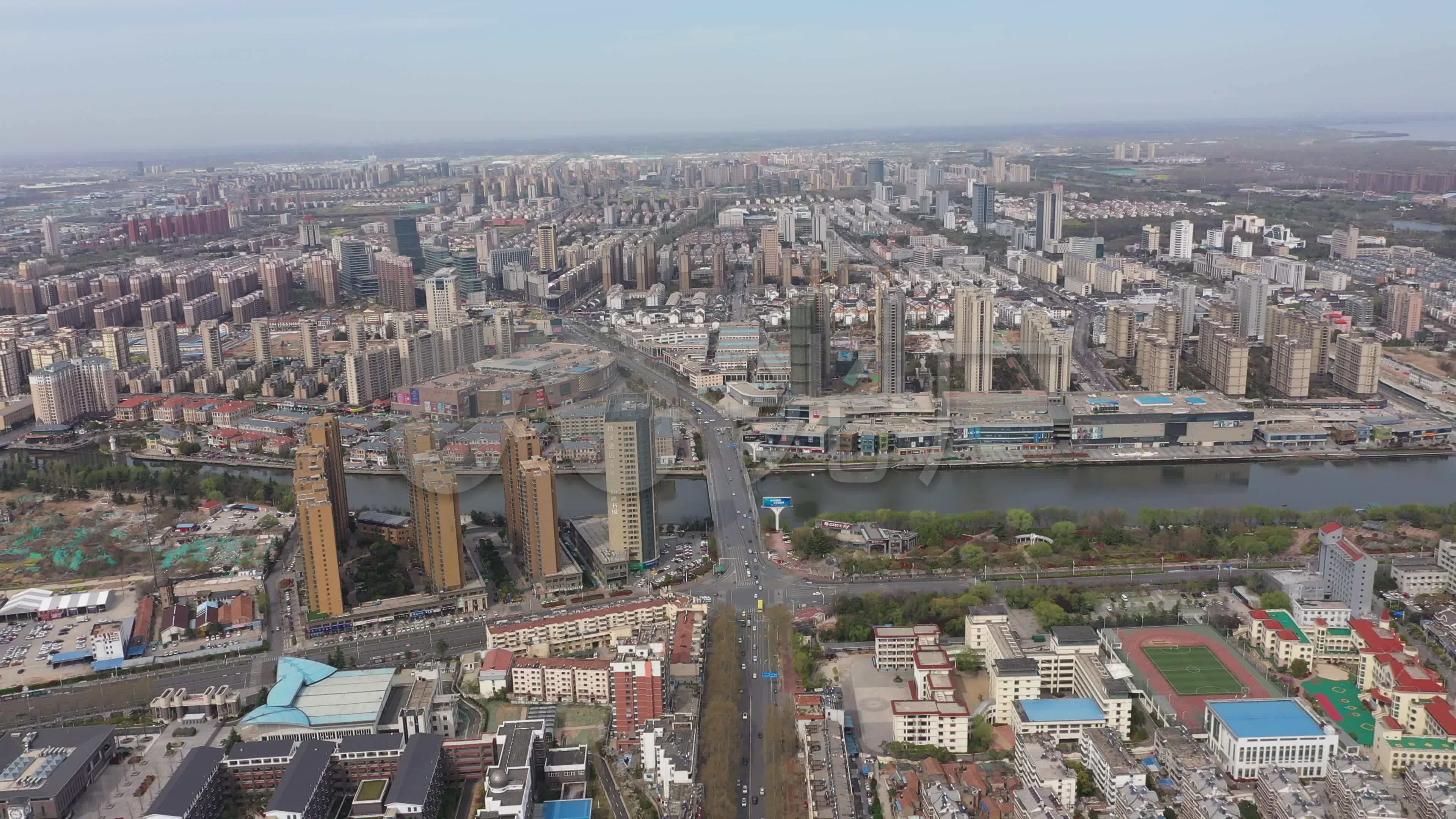 4k-原素材-宿迁城市大景航拍_3840x2160_高清视频素材