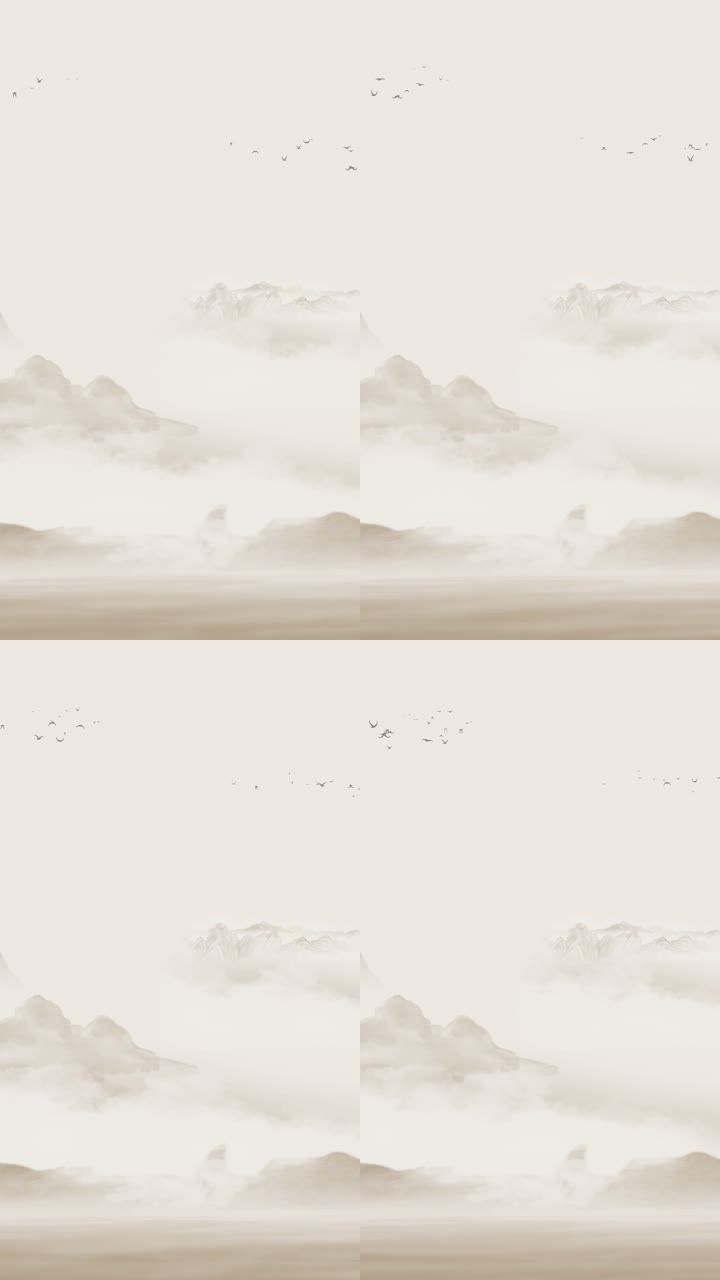 抖音快手竖版中国风水墨背景
