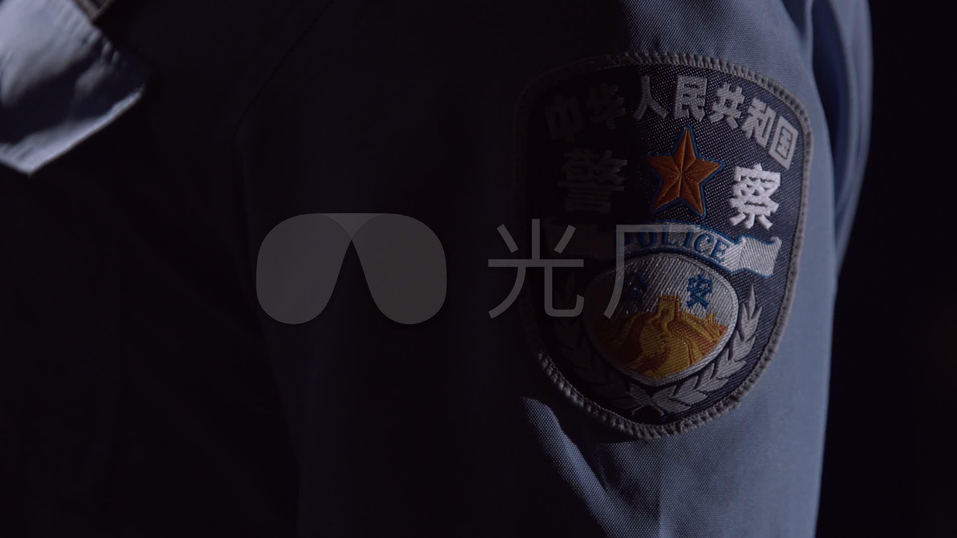 警察臂章特写_1920x1080_高清视频素材下载(编号:)