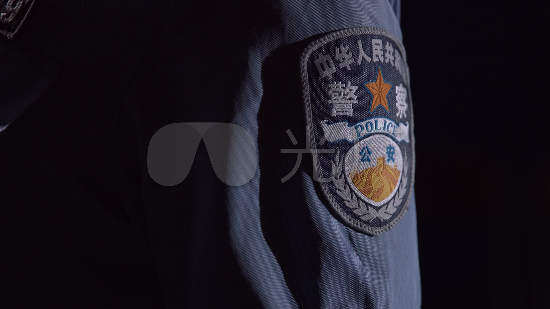 警察臂章特写_1920x1080_高清视频素材下载(编号:)