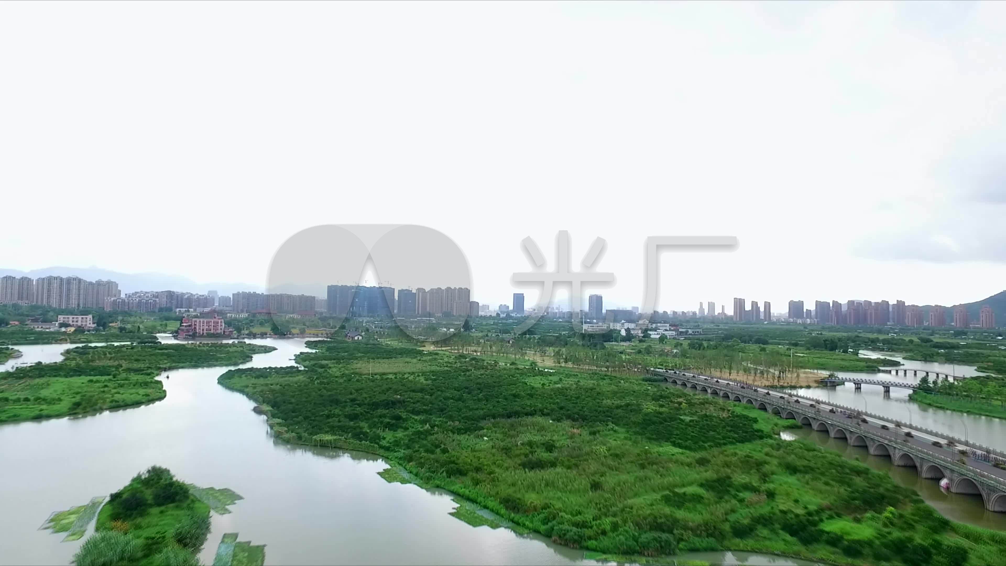 4k 温州 三垟湿地 湿地公园 城市 湿地