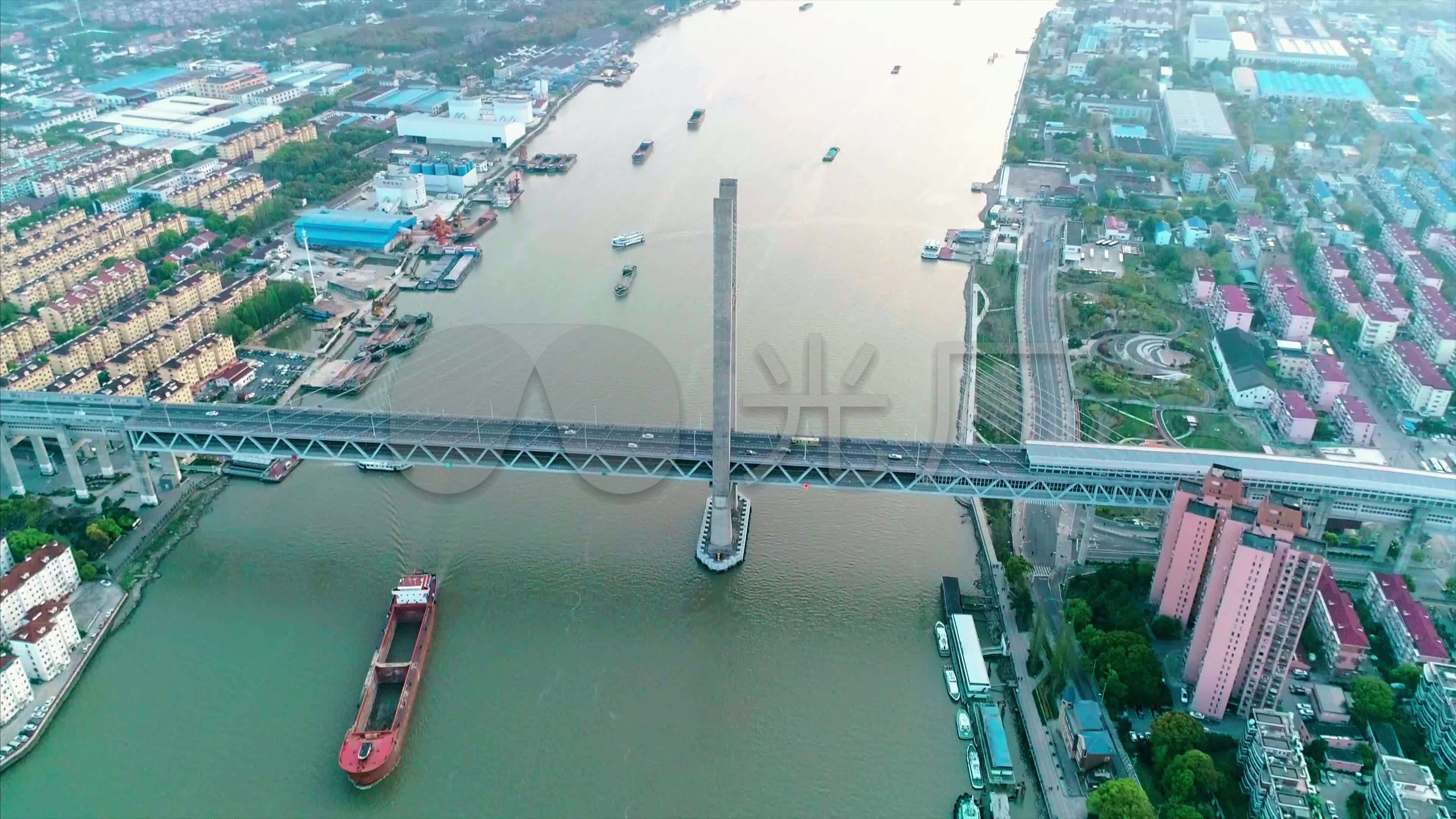 闵浦二桥航拍延时合集