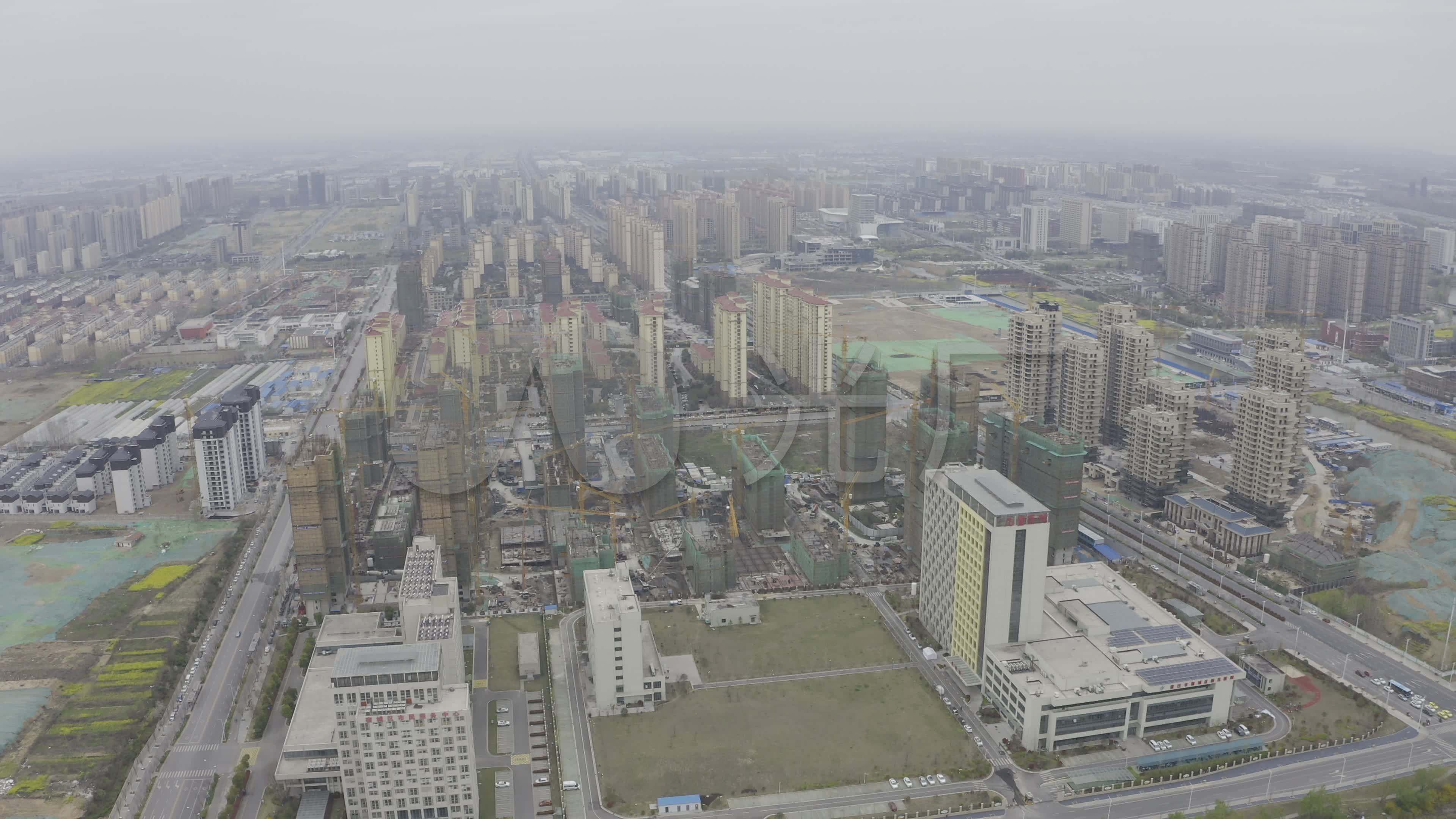 2008年房屋航拍 宿迁,宿迁2008年房屋航拍 4k-原素材-宿迁宿城区航拍