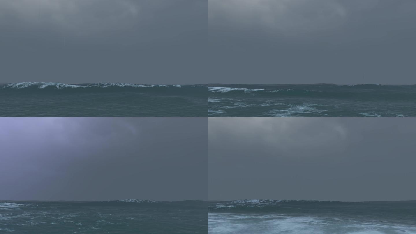 大海闪电狂风暴雨