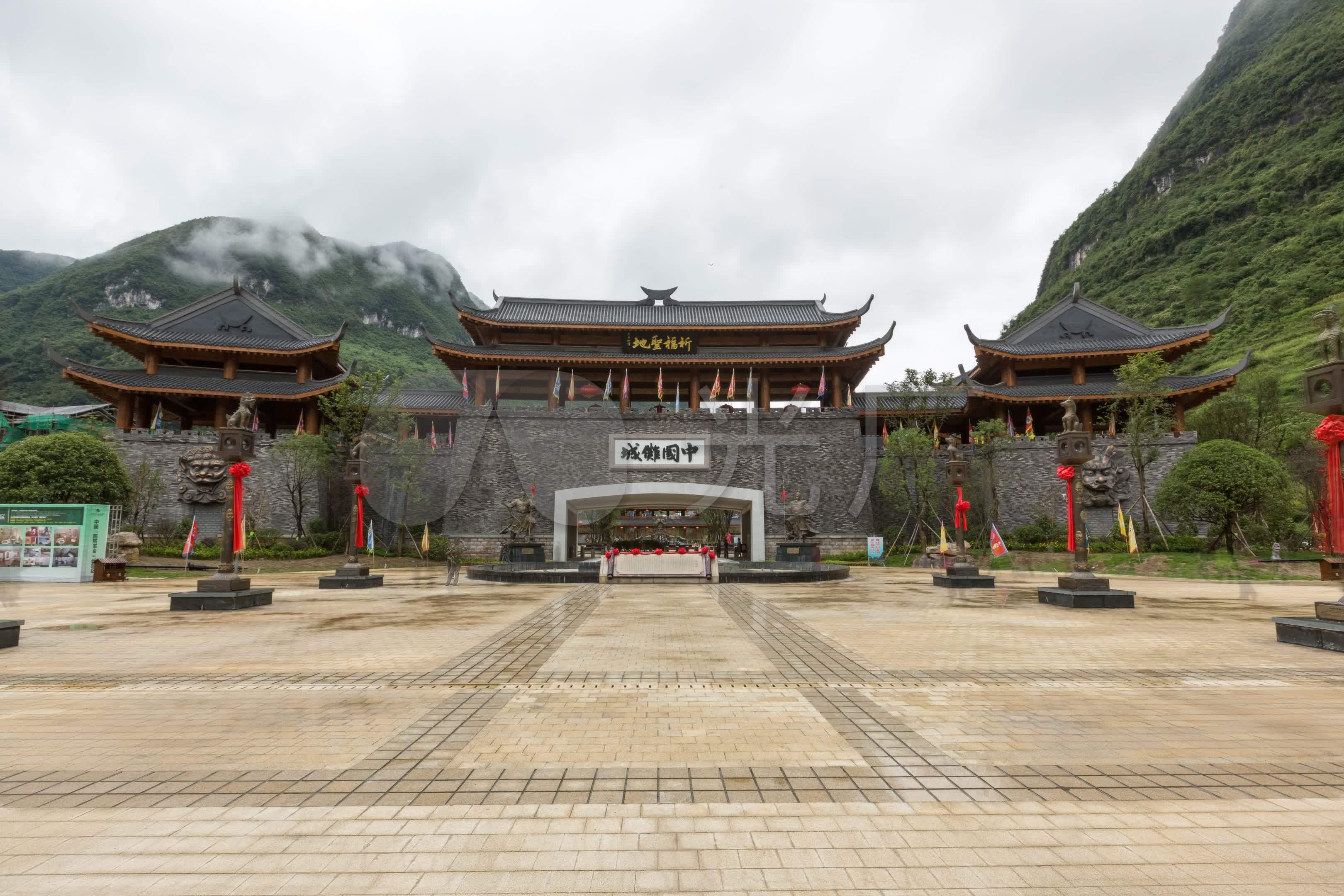 贵州贵阳道真县中国傩城_3840x2160_高清视频素材下载