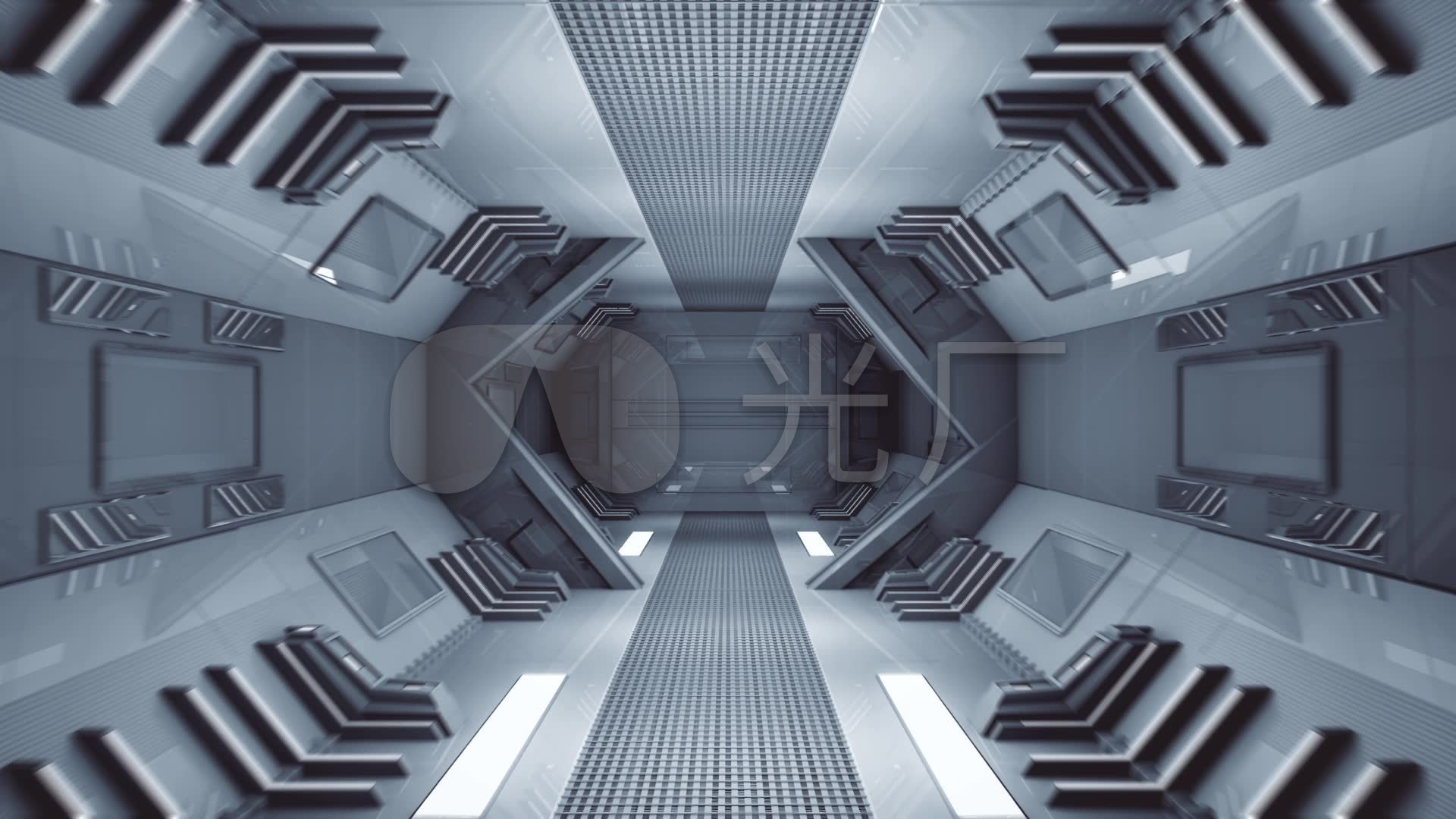 未来感白色空间科技科幻太空舱穿梭