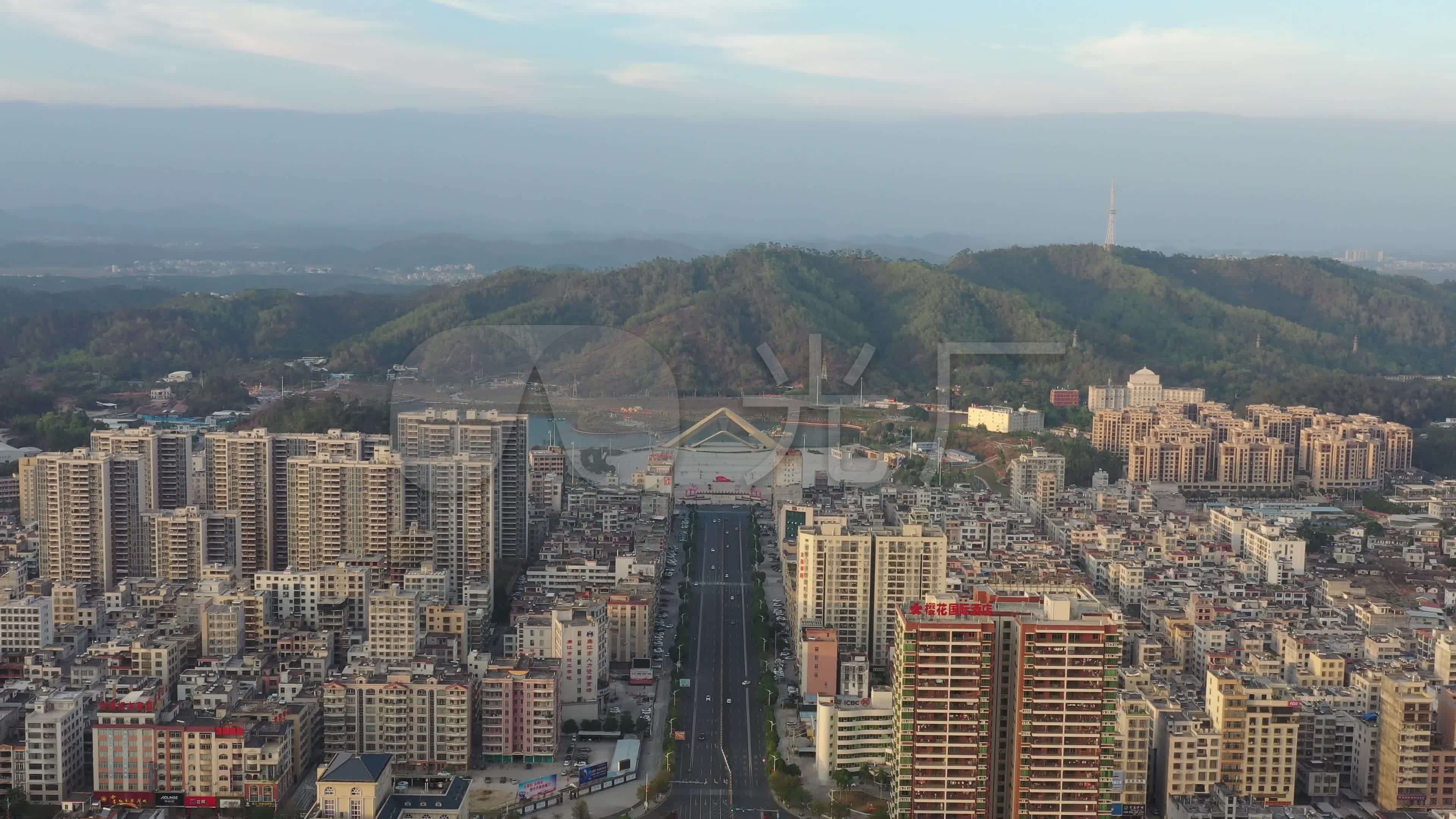 廉江城市航拍_3840x2160_高清视频素材下载(编号:)