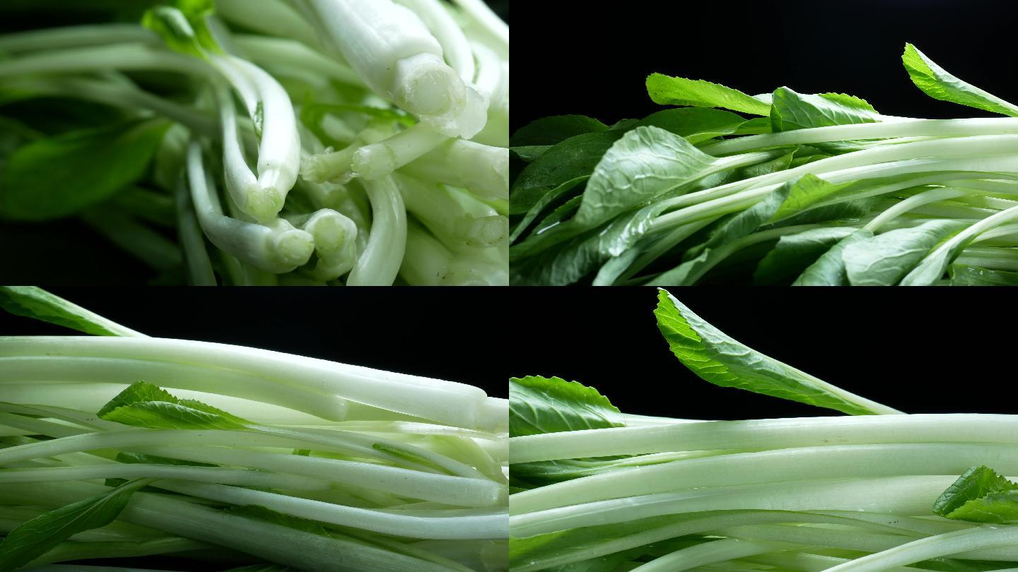 4k原创实拍新鲜的蔬菜,俗称高脚白,拥有较长的青菜杆,既可清炒,成熟后