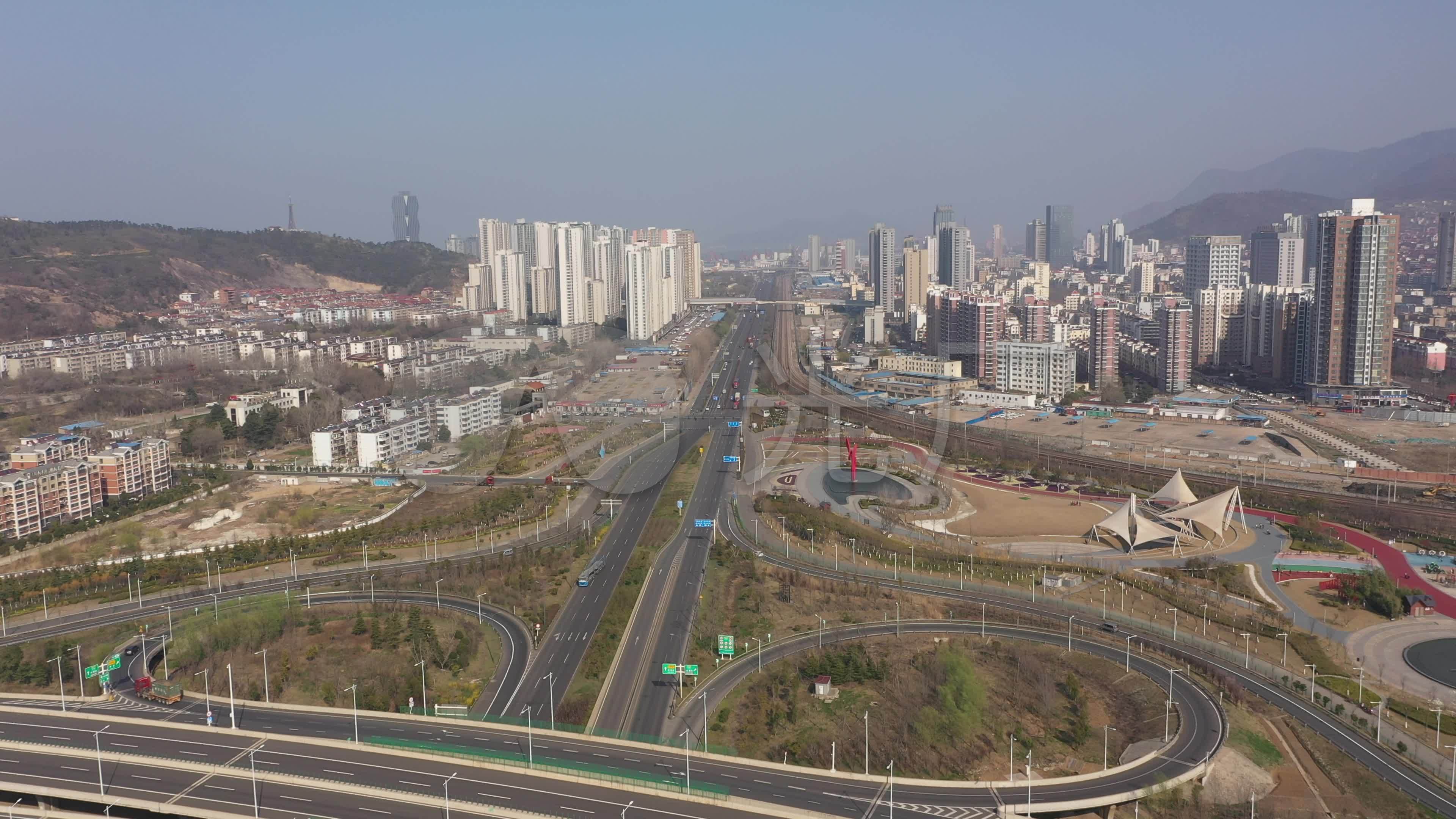 4k-原素材-连云港港口立交桥航拍_3840x2160_高清视频