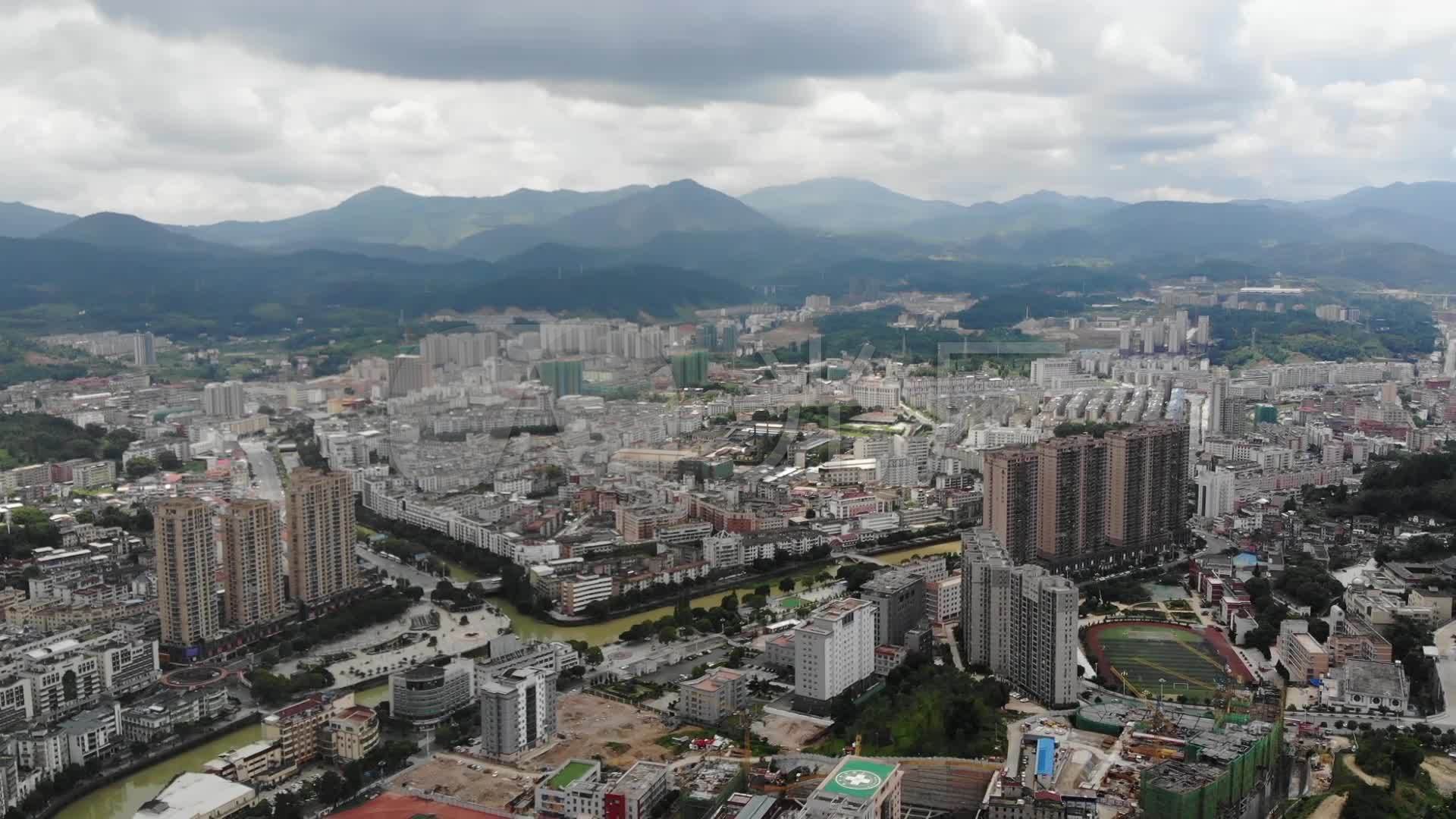 德化县城航拍_1920x1080_高清视频素材下载(编号:)