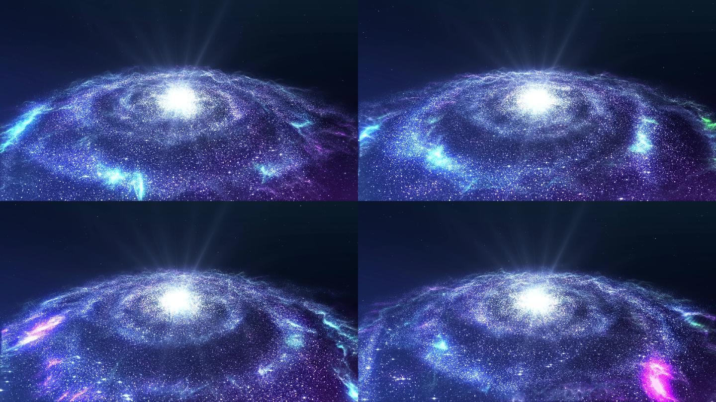 浩瀚宇宙星云星系银河系繁星逆时针旋转运行循环视频唯美梦幻震撼视频