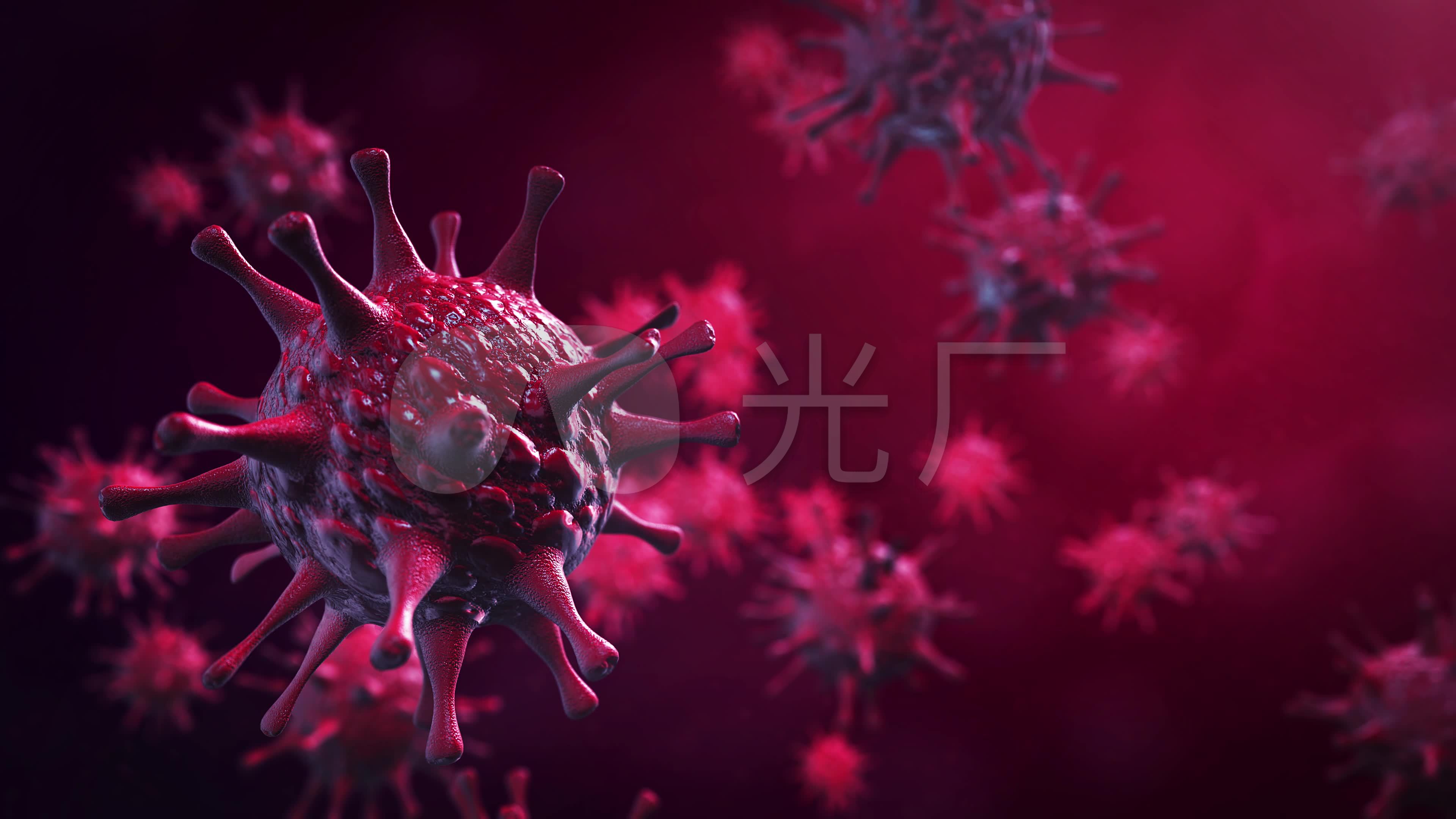 新冠肺炎病毒细菌_3840x2160_高清视频素材下载(编号