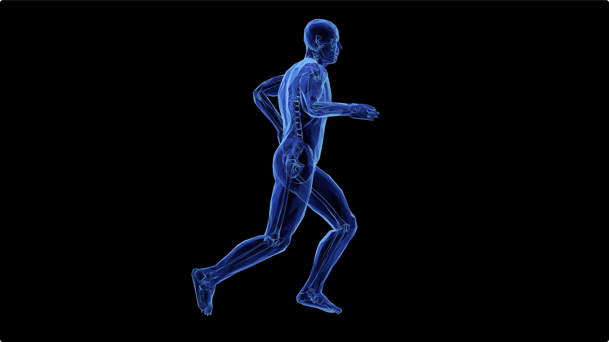 科技 人体 跑步 数码 循环 跑 4k
