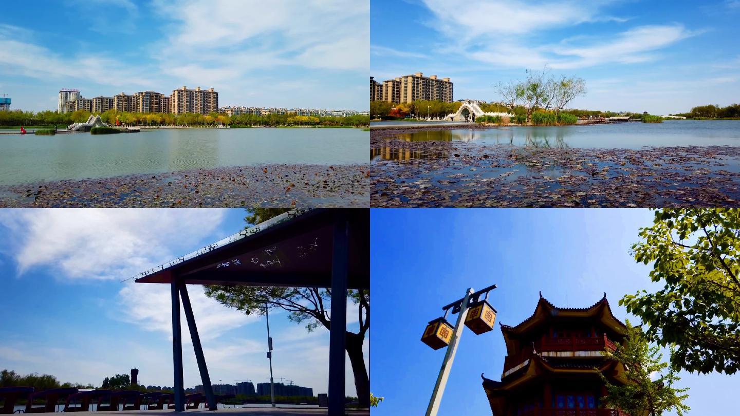 山东淄博桓台祥云围绕红莲湖