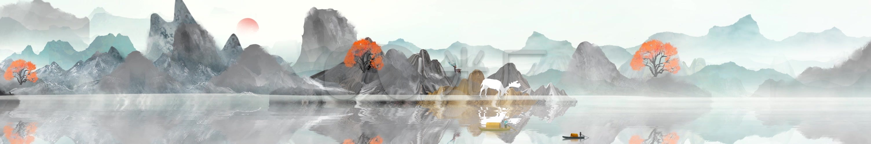 【原创】山水_3008x500_高清视频素材下载(编号:)__vj