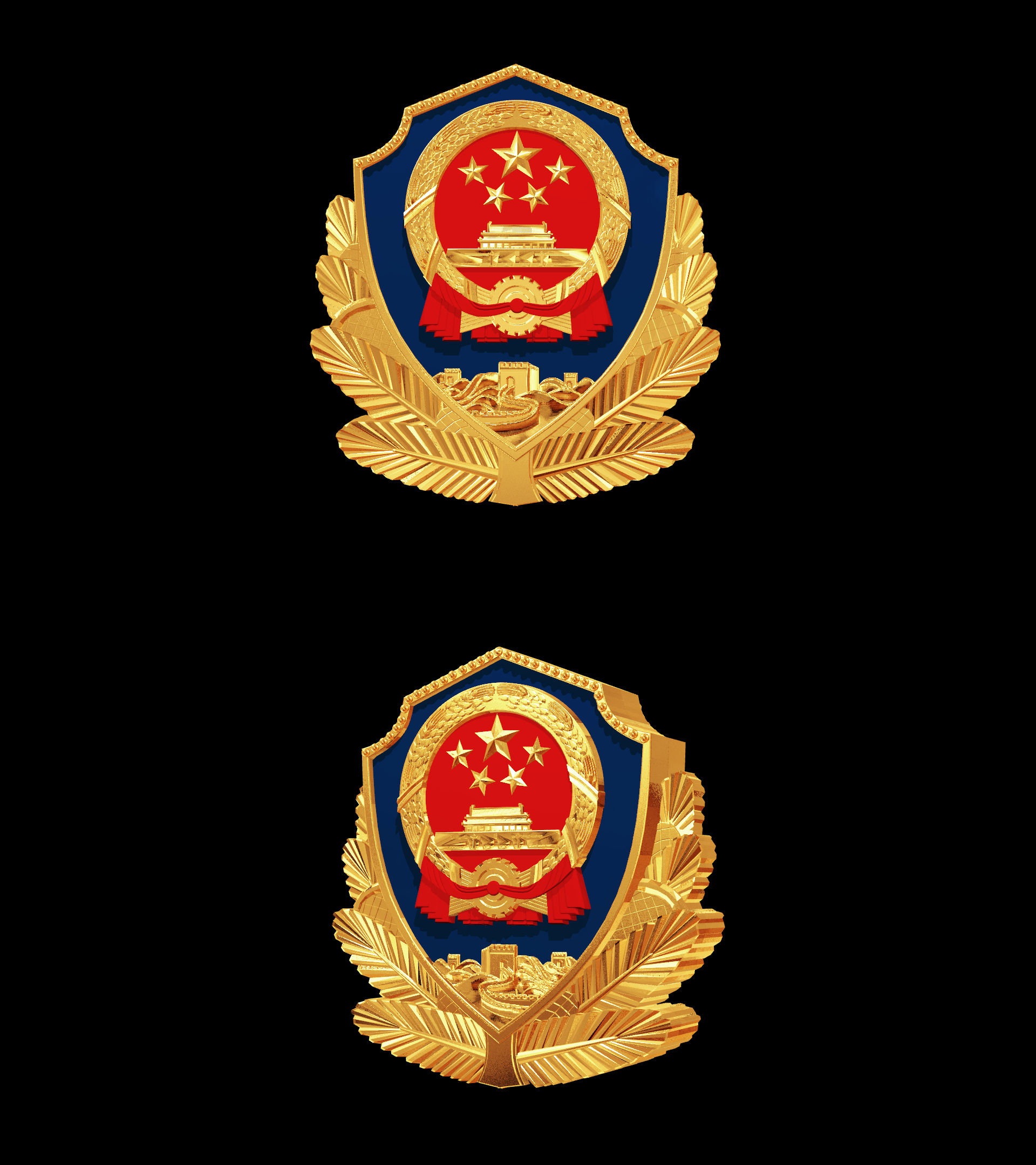 5款公安警徽旋转循环视频