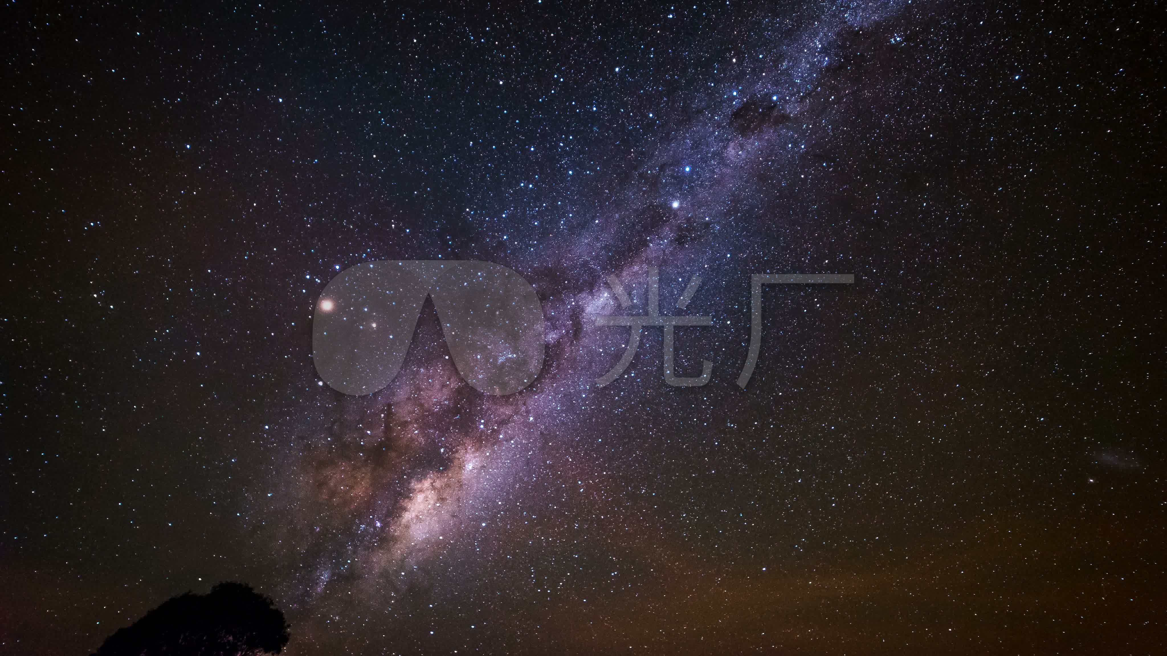 4k夜晚银河星空
